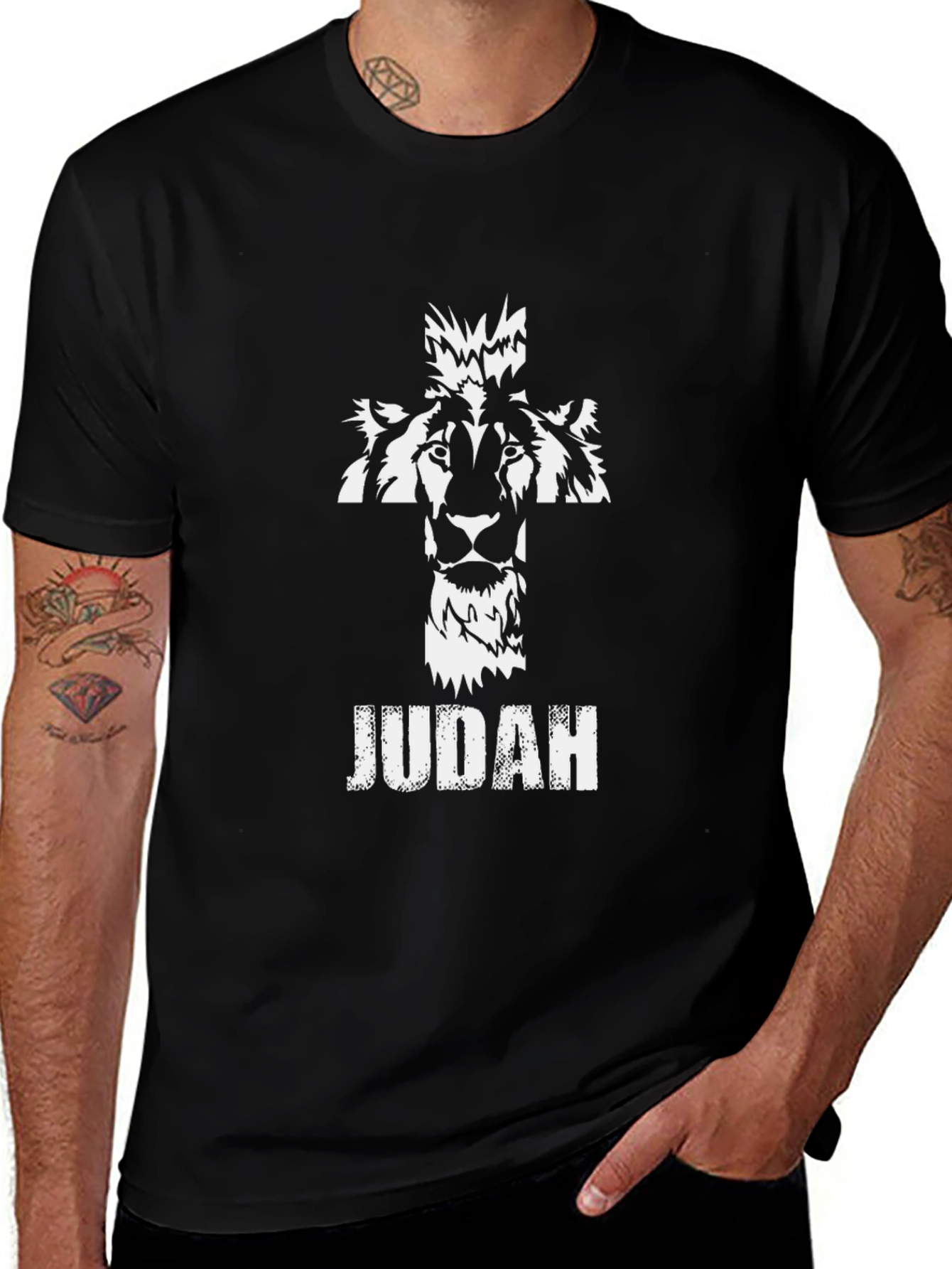 Lion of Judah Graphic T-Shirt - Black