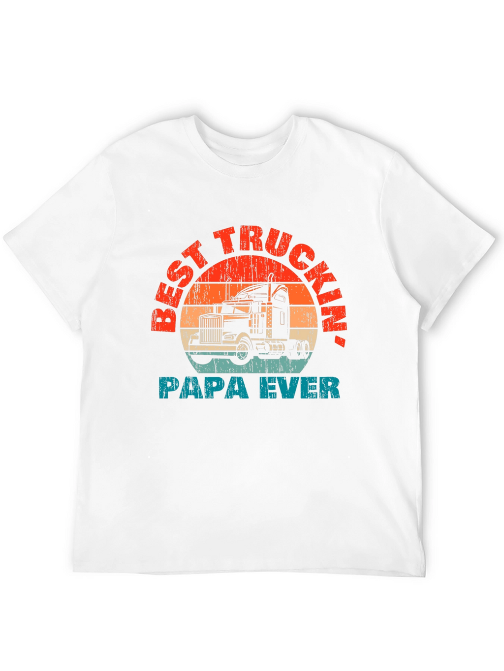 Best Truckin Papa Ever T-Shirt - Black