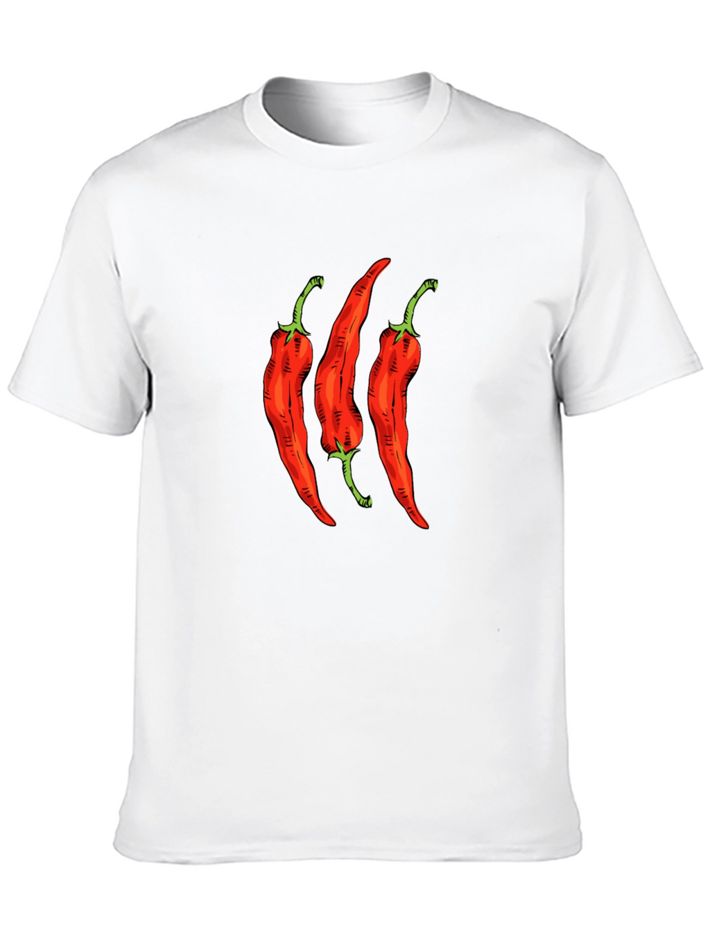 Spicy Chili Pepper Graphic Tee - Black