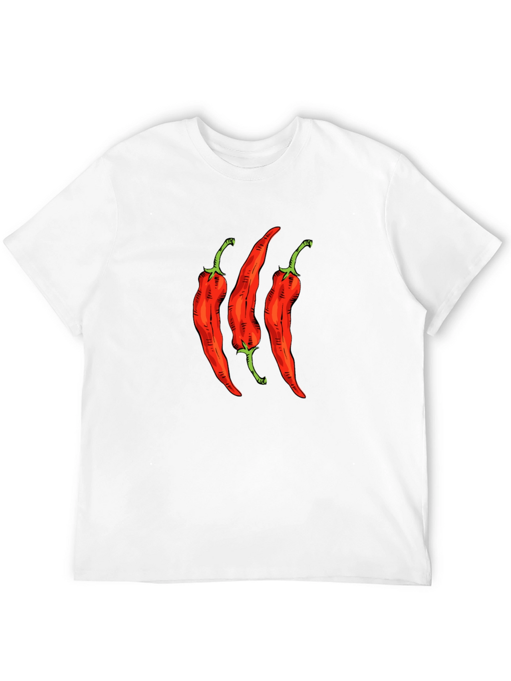 Spicy Chili Pepper Graphic Tee - Black