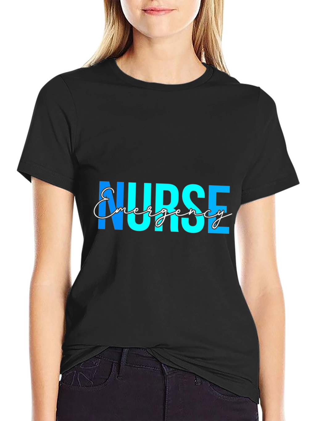 Emergency Nurse T-Shirt - Black Graphic Tee