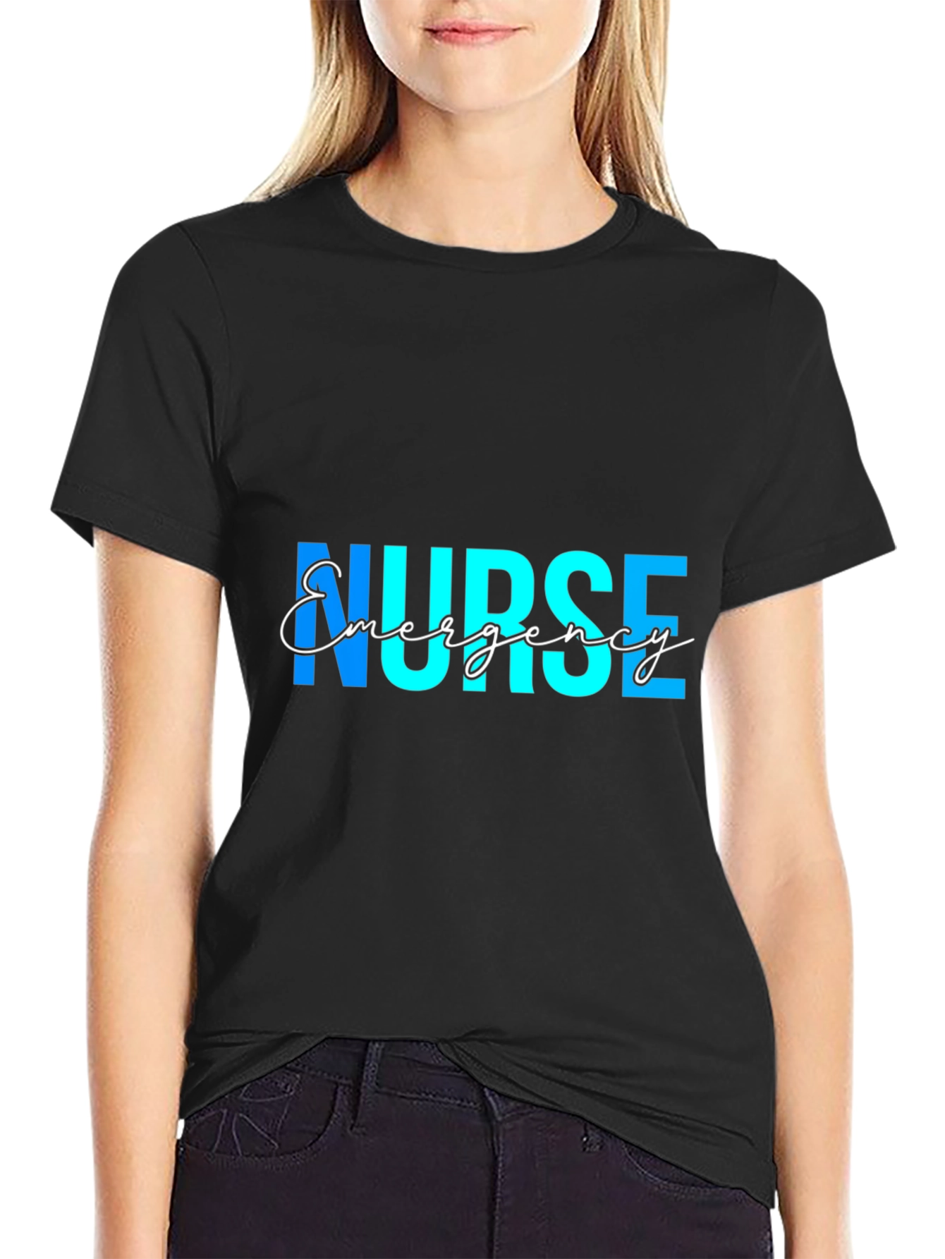 Emergency Nurse T-Shirt - Black Graphic Tee