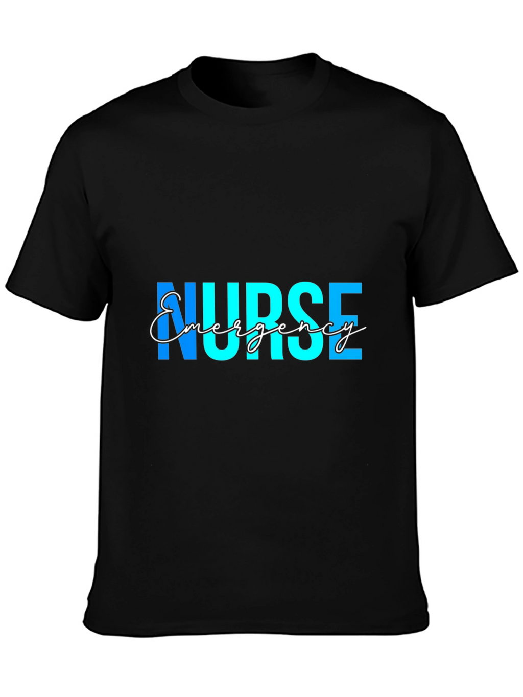 Emergency Nurse T-Shirt - Black Graphic Tee