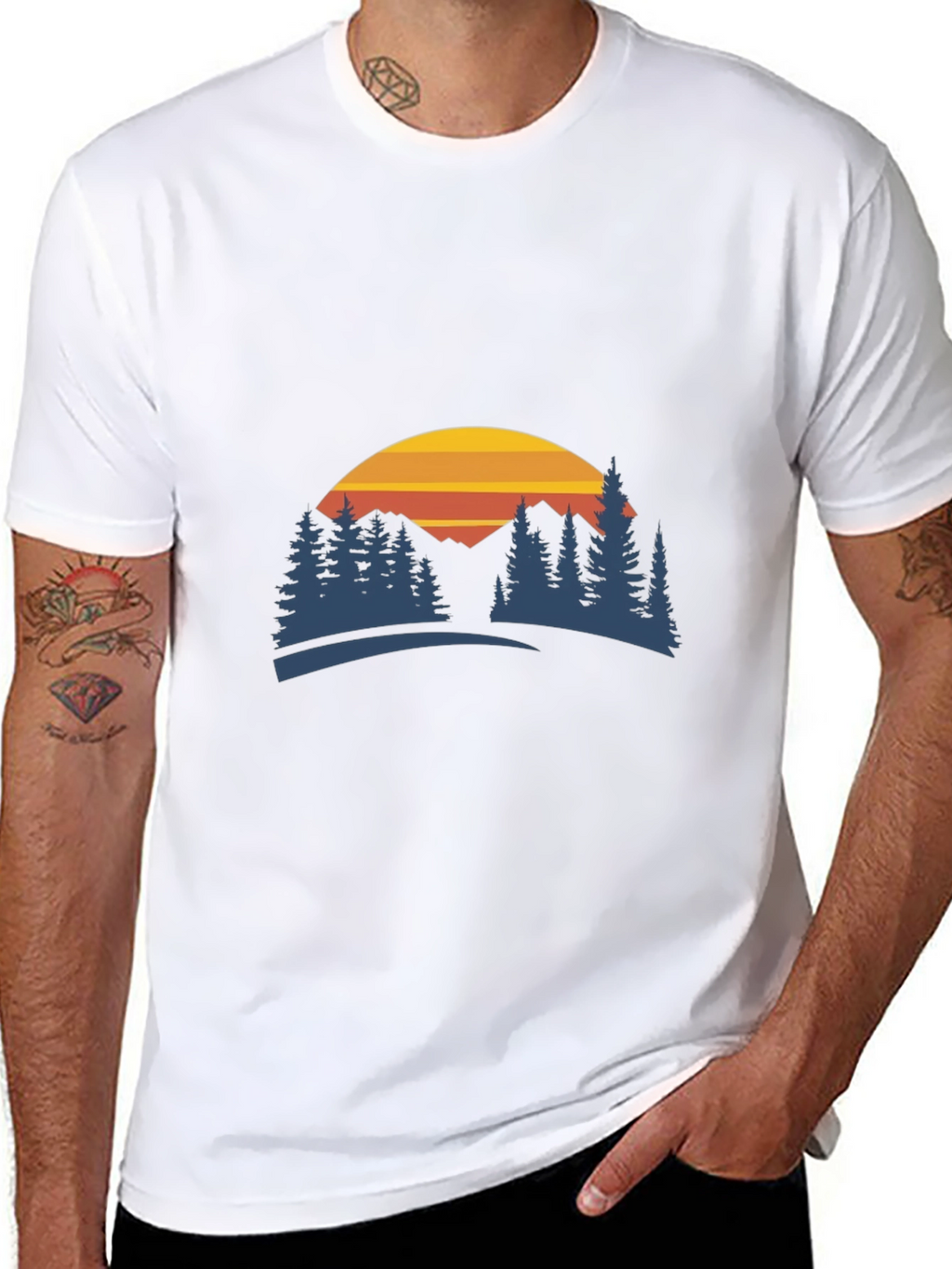 Mountain Sunset Graphic Tee - Nature Inspired Style
