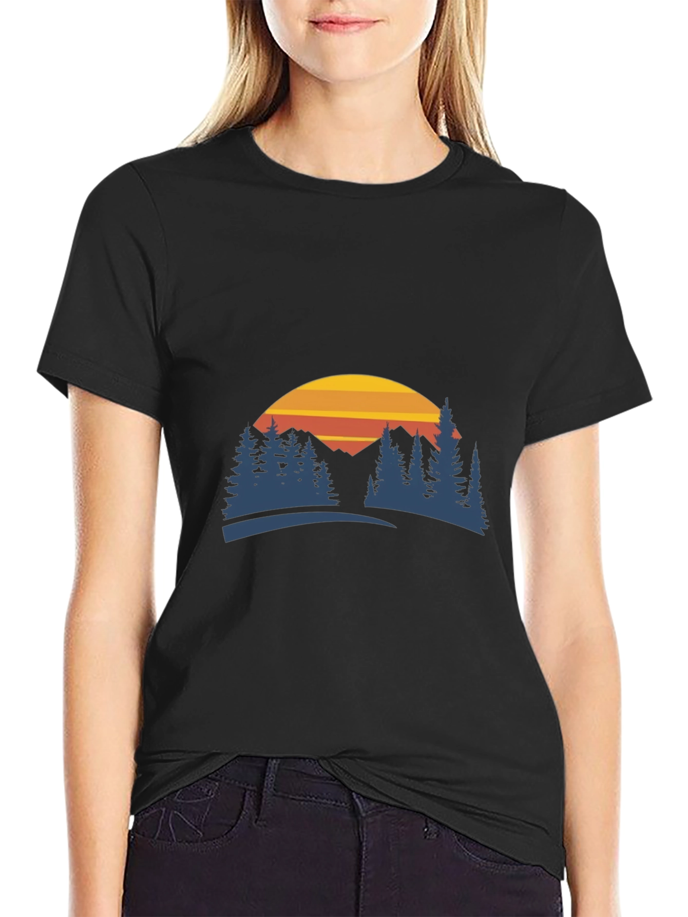 Mountain Sunset Graphic Tee - Nature Inspired Style