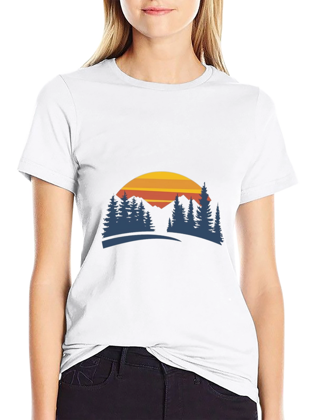Mountain Sunset Graphic Tee - Nature Inspired Style