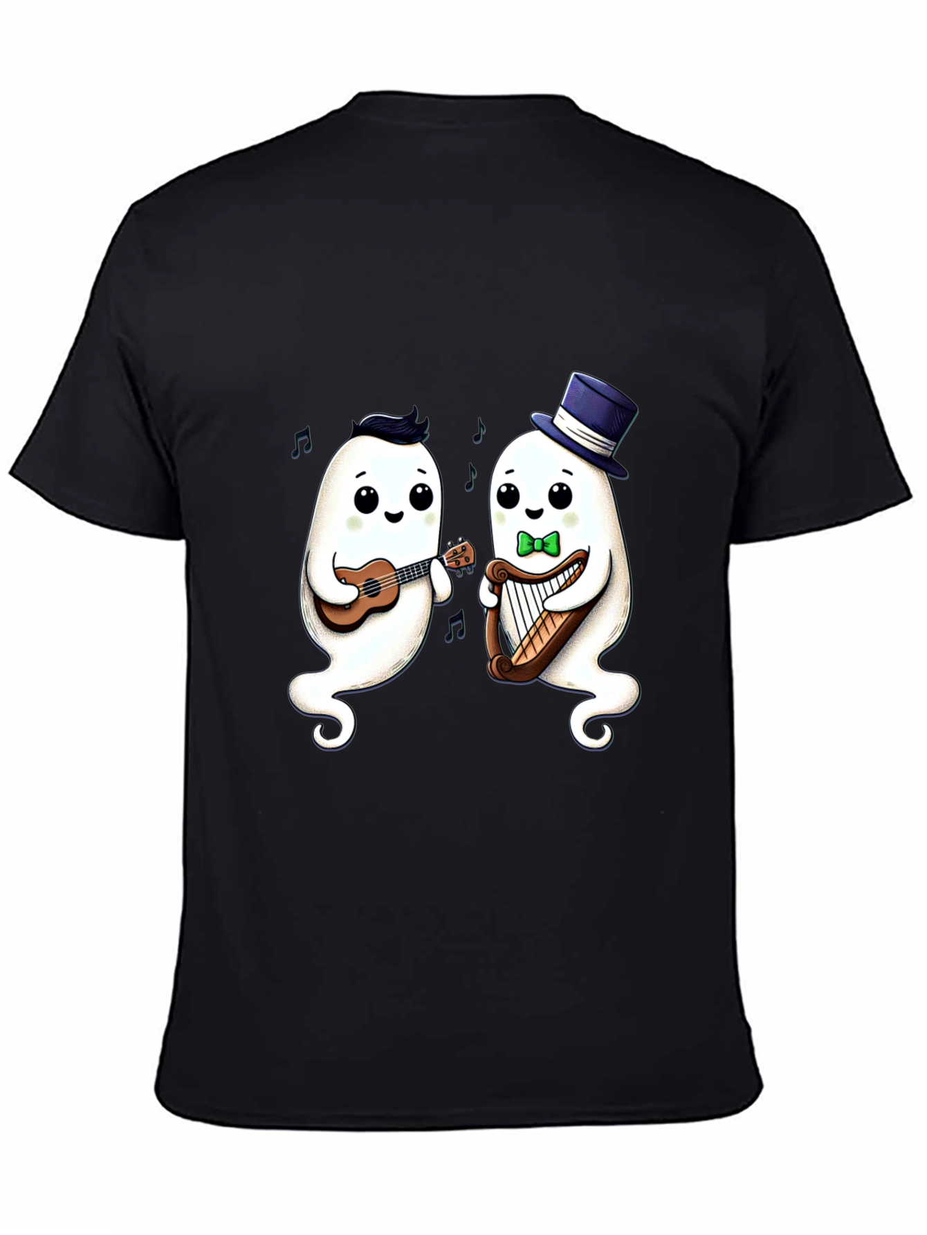 Musical Ghost Duo Black T-Shirt