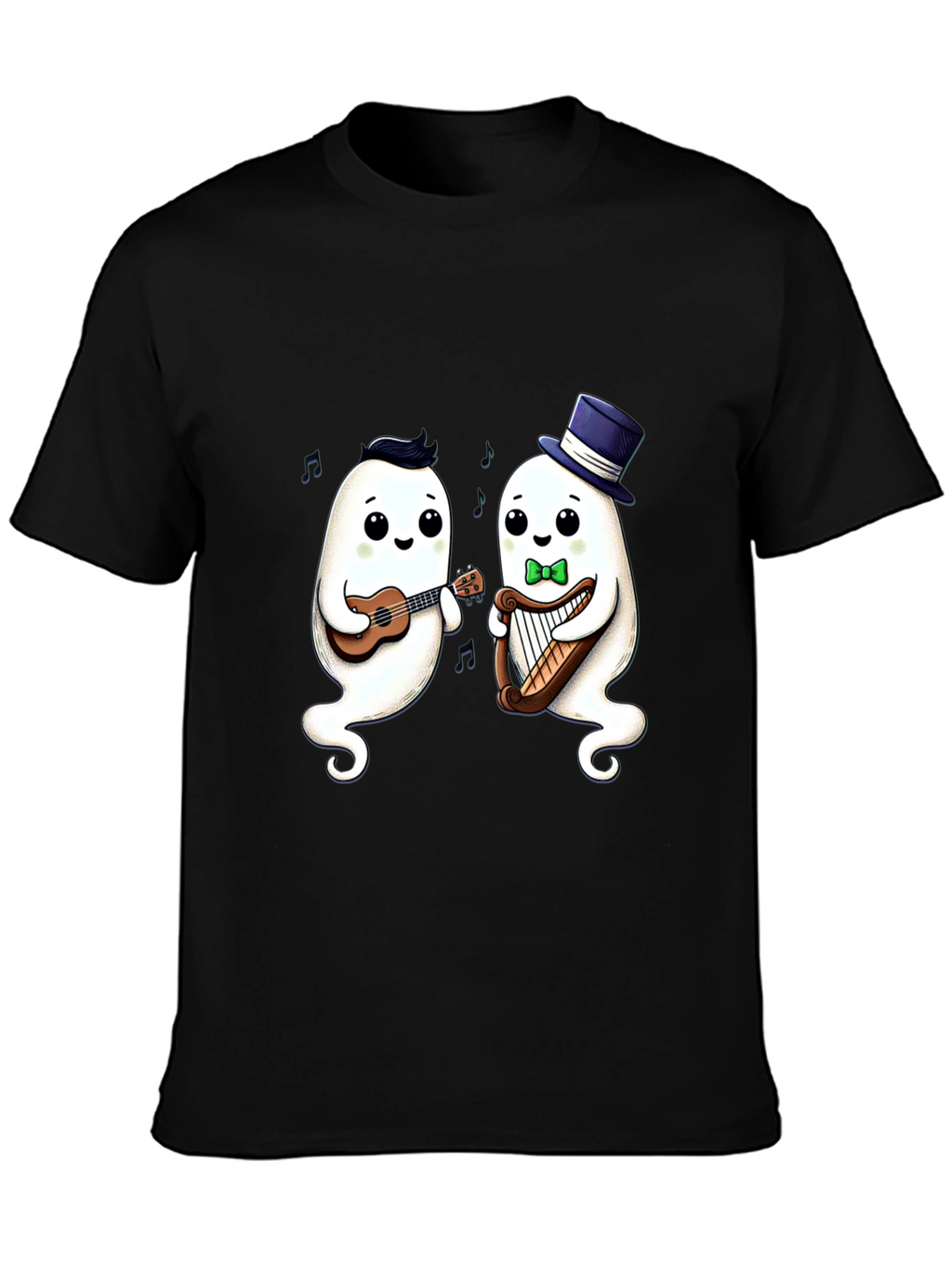 Musical Ghost Duo Black T-Shirt