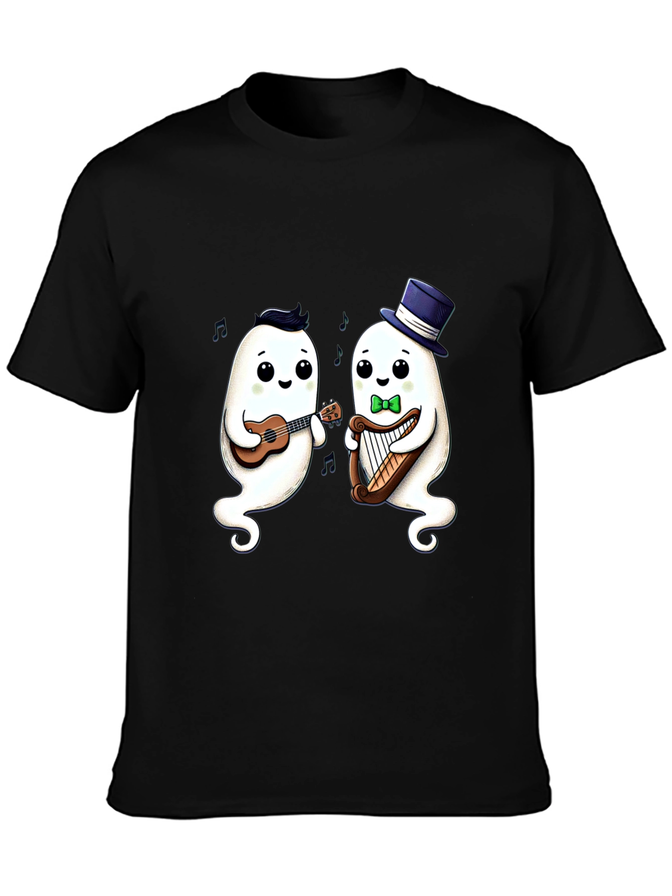 Musical Ghost Duo Black T-Shirt