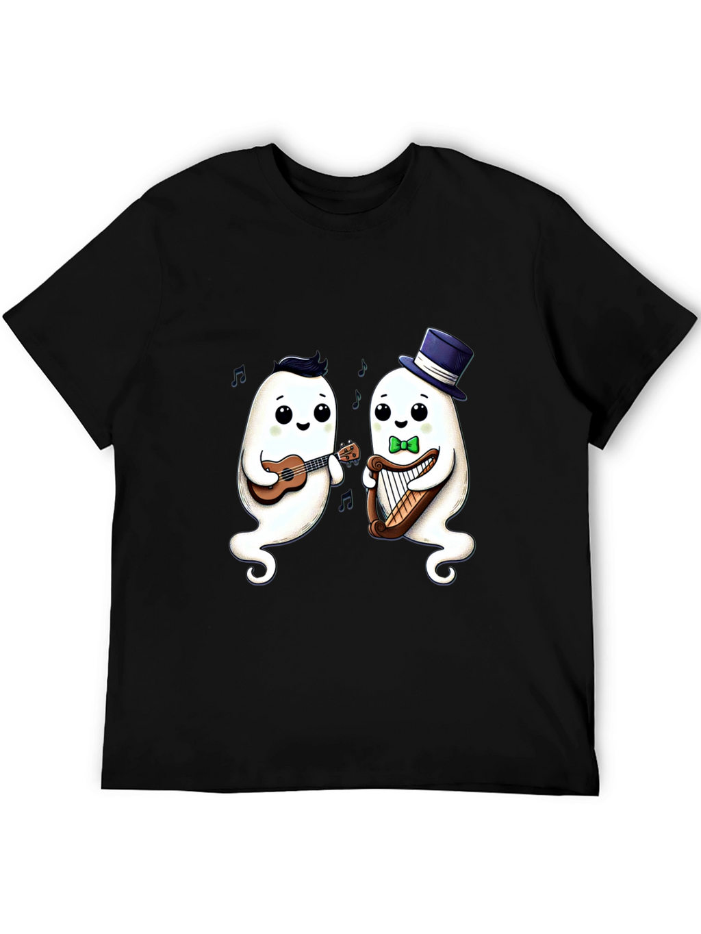 Musical Ghost Duo Black T-Shirt