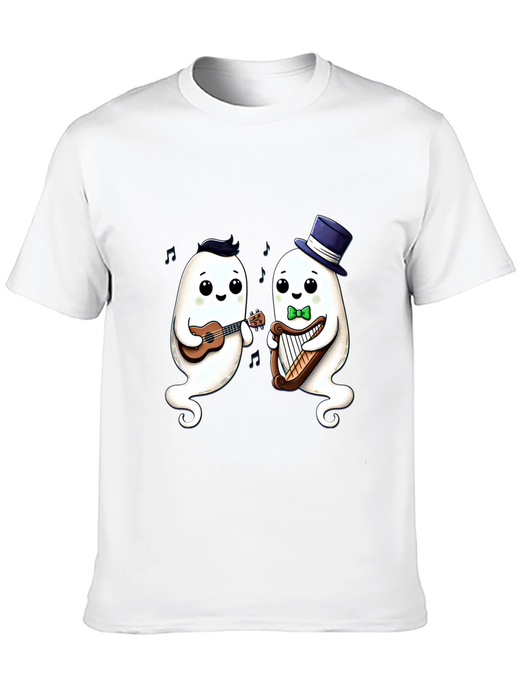 Musical Ghost Duo Black T-Shirt