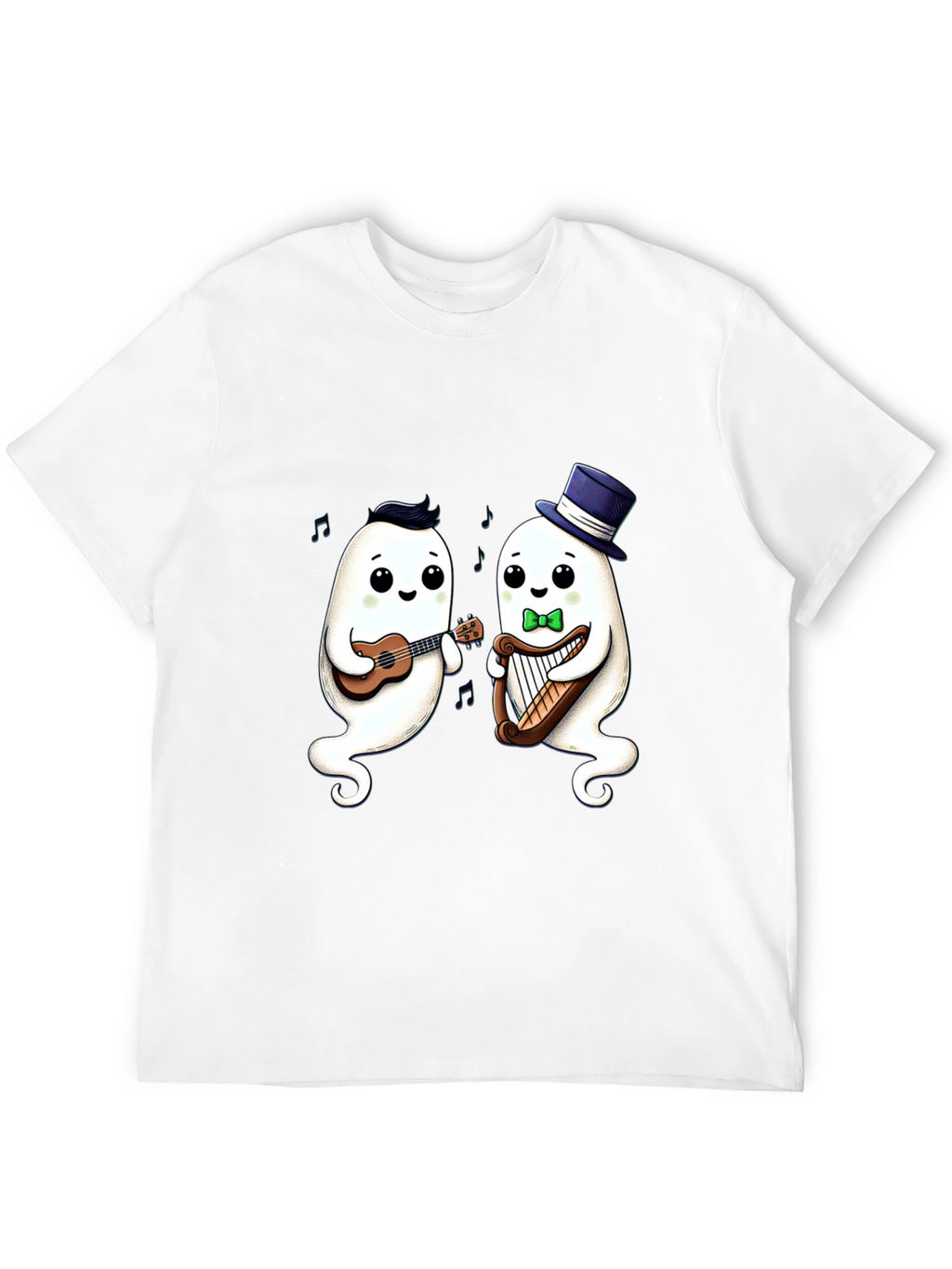 Musical Ghost Duo Black T-Shirt