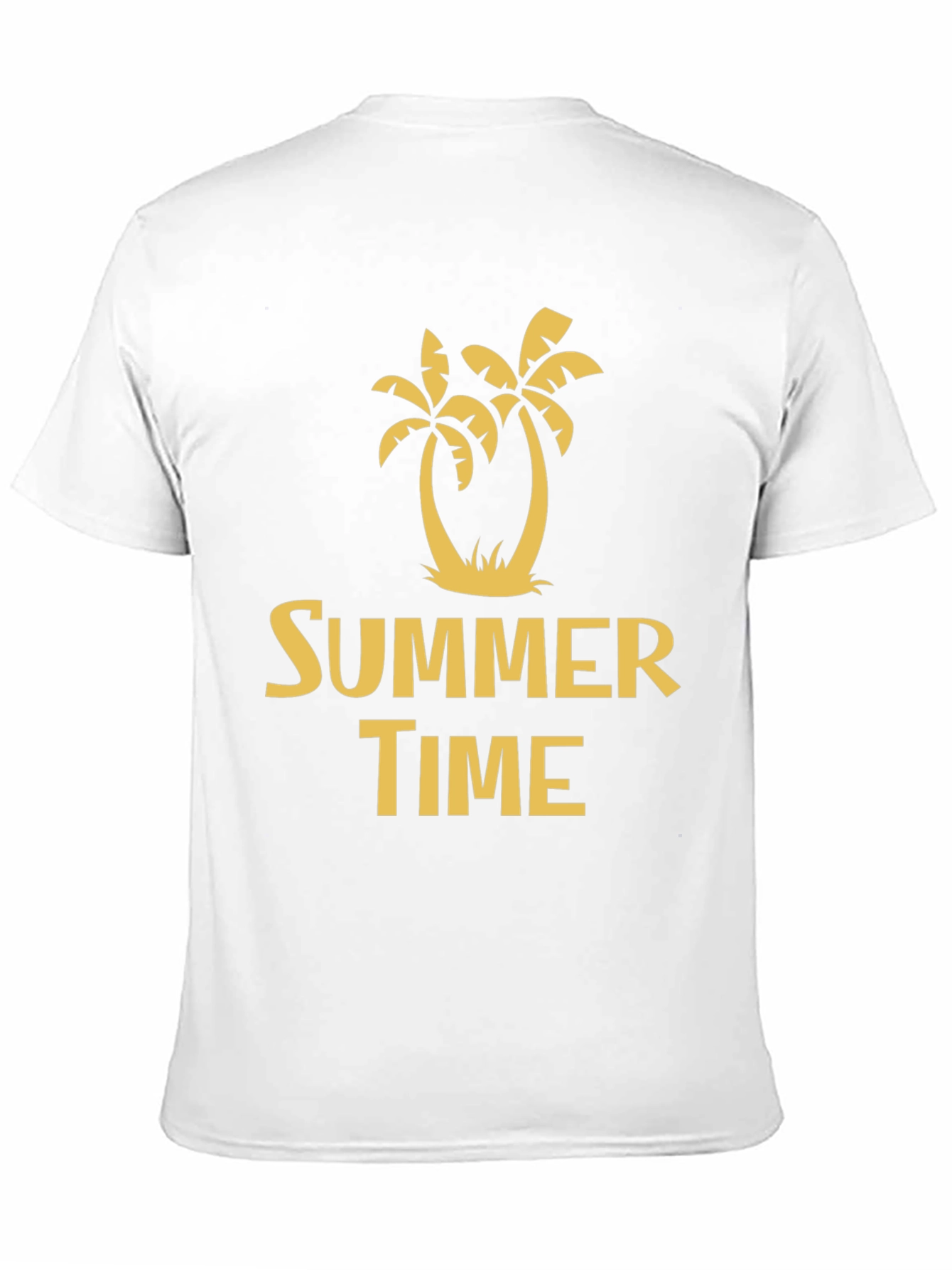 Summer Time Palm Tree Graphic Tee - Black
