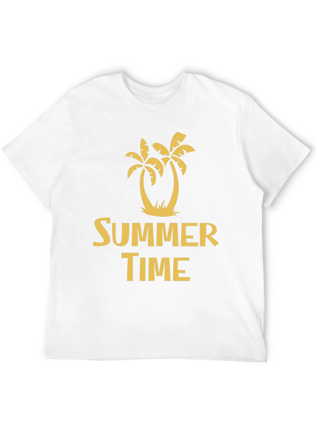 Summer Time Palm Tree Graphic Tee - Black