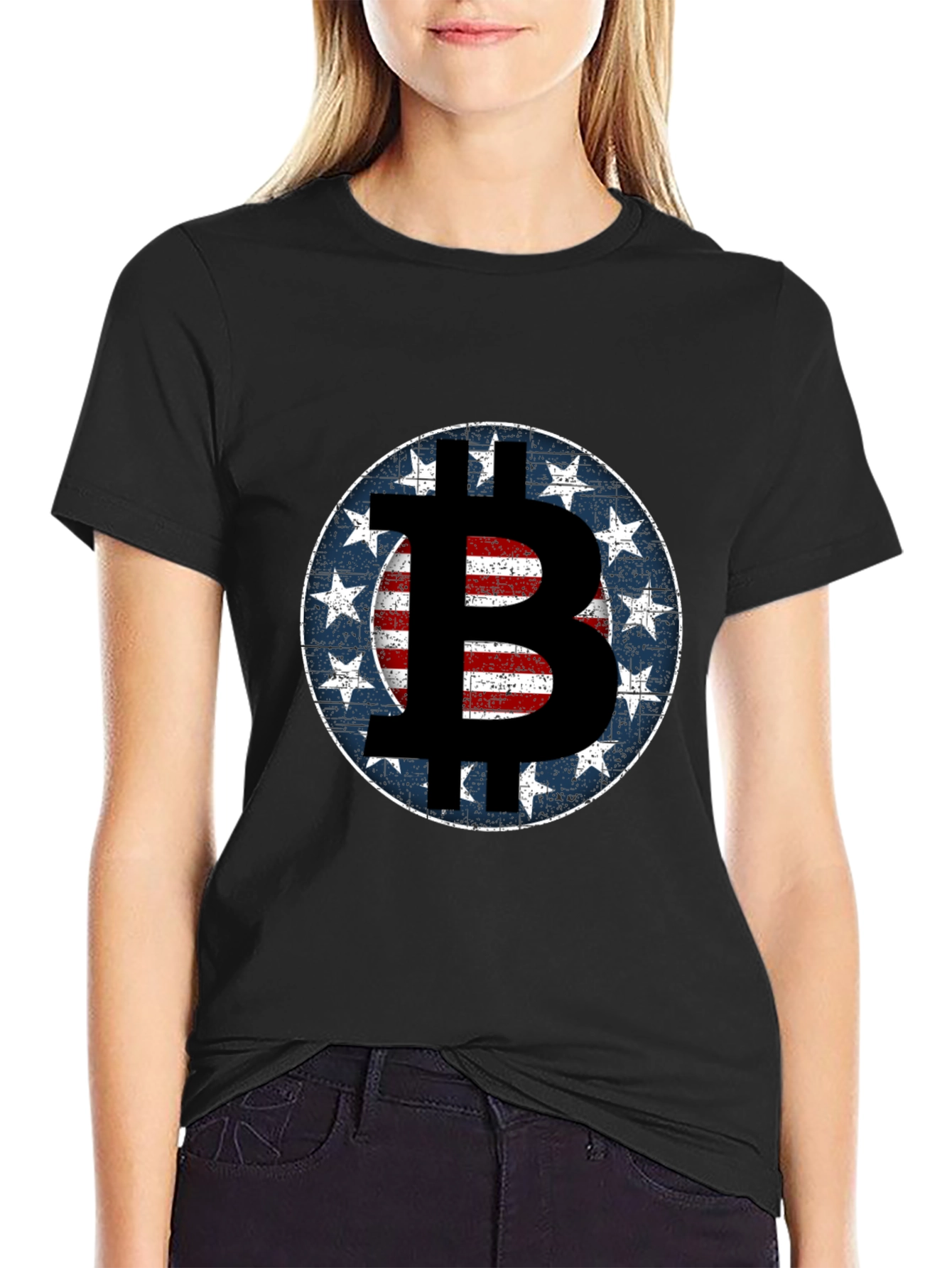Bitcoin USA Flag T-Shirt - Crypto Fashion