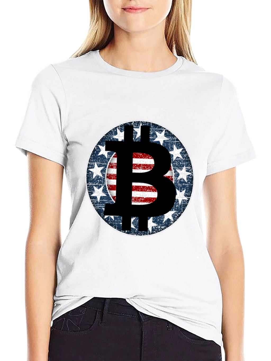 Bitcoin USA Flag T-Shirt - Crypto Fashion