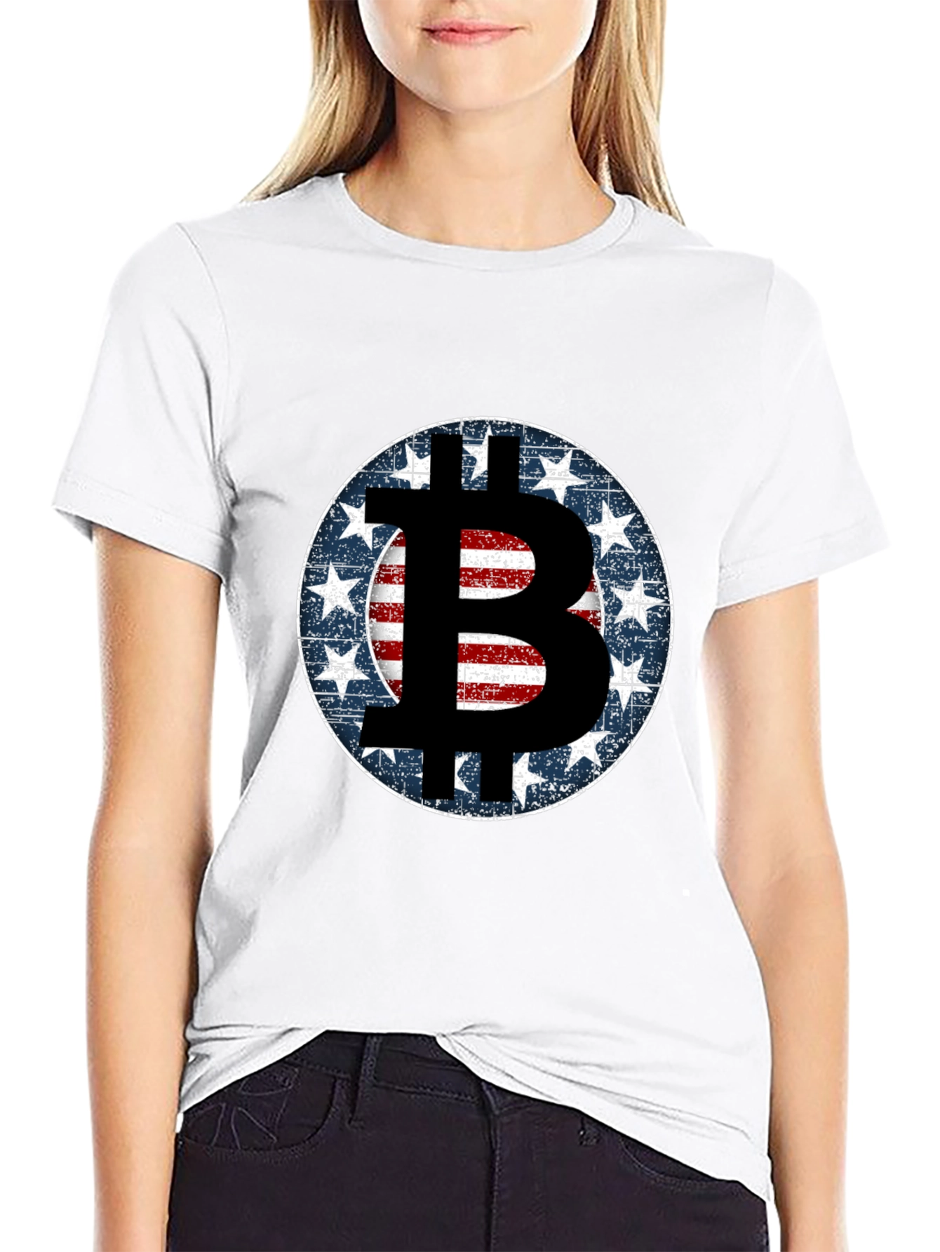 Bitcoin USA Flag T-Shirt - Crypto Fashion