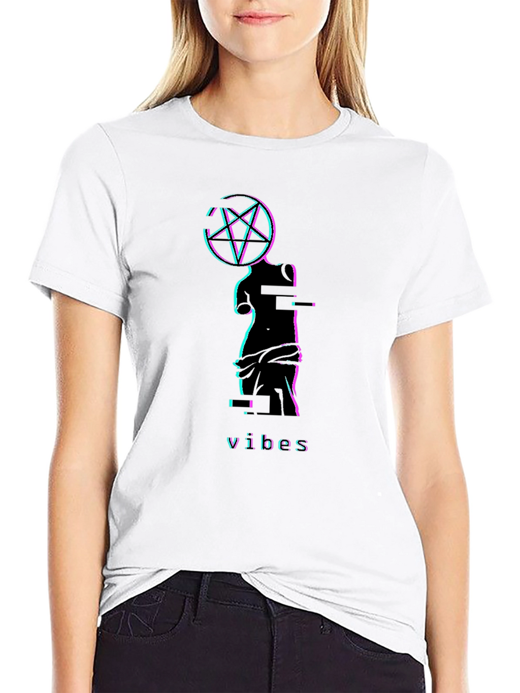 Glitch Venus Vibes T-Shirt - Black