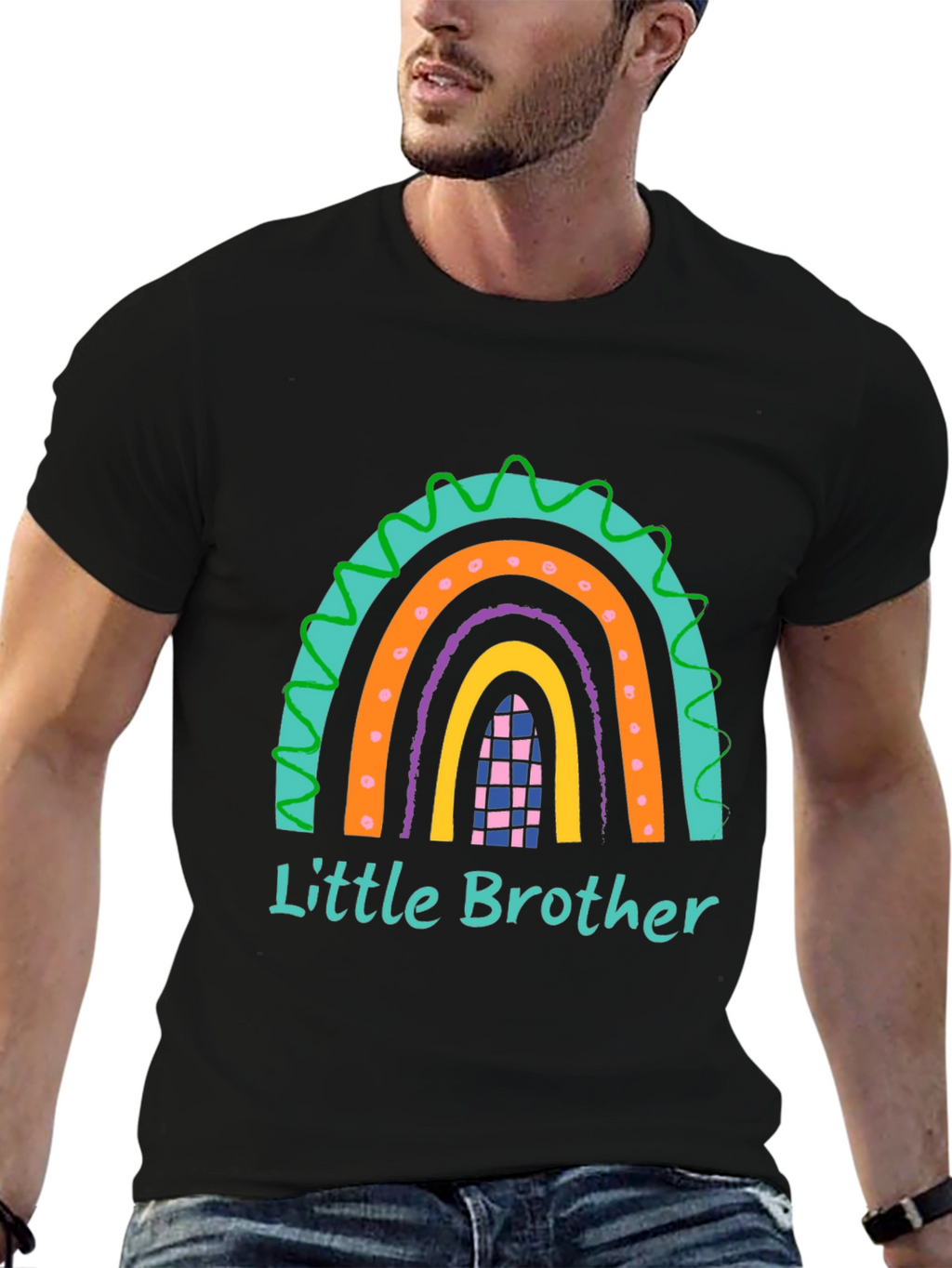 Little Brother Rainbow Graphic T-Shirt