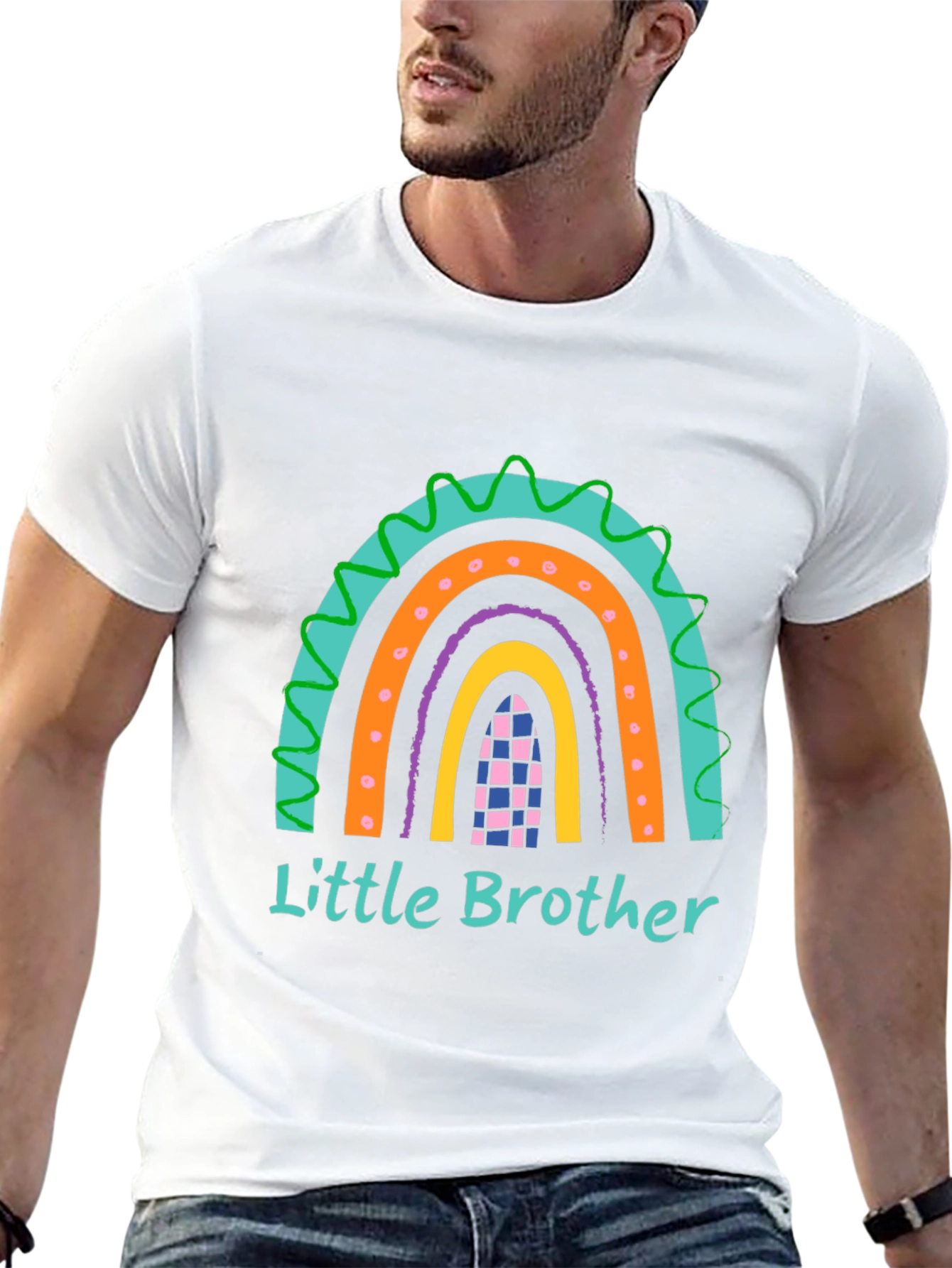 Little Brother Rainbow Graphic T-Shirt