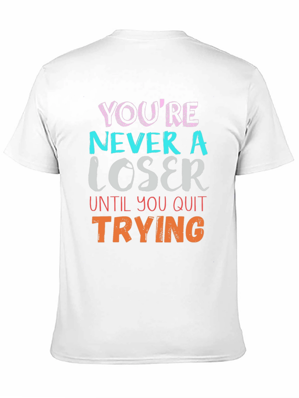 Motivational Never a Loser Black T-Shirt