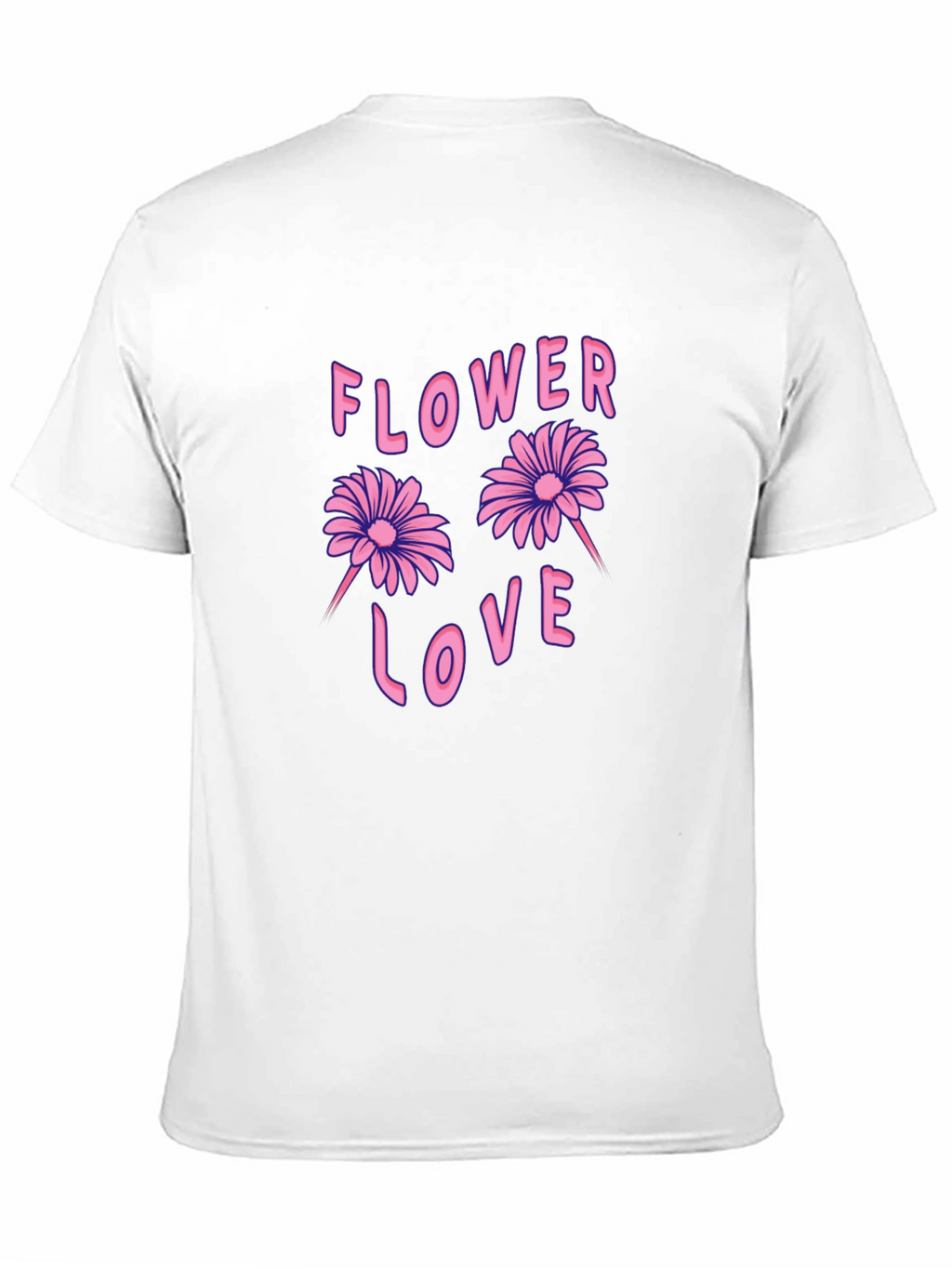 Flower Love Graphic Tee - Black Unisex T-Shirt