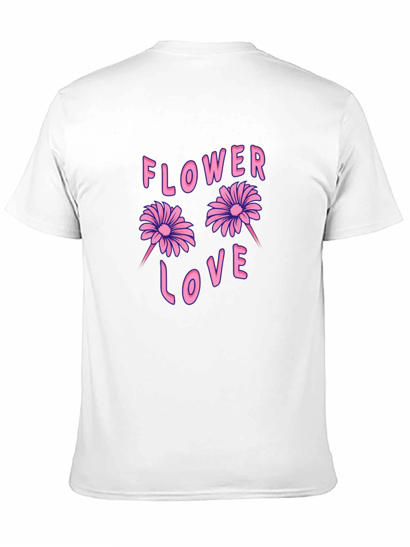 Flower Love Graphic Tee - Black Unisex T-Shirt