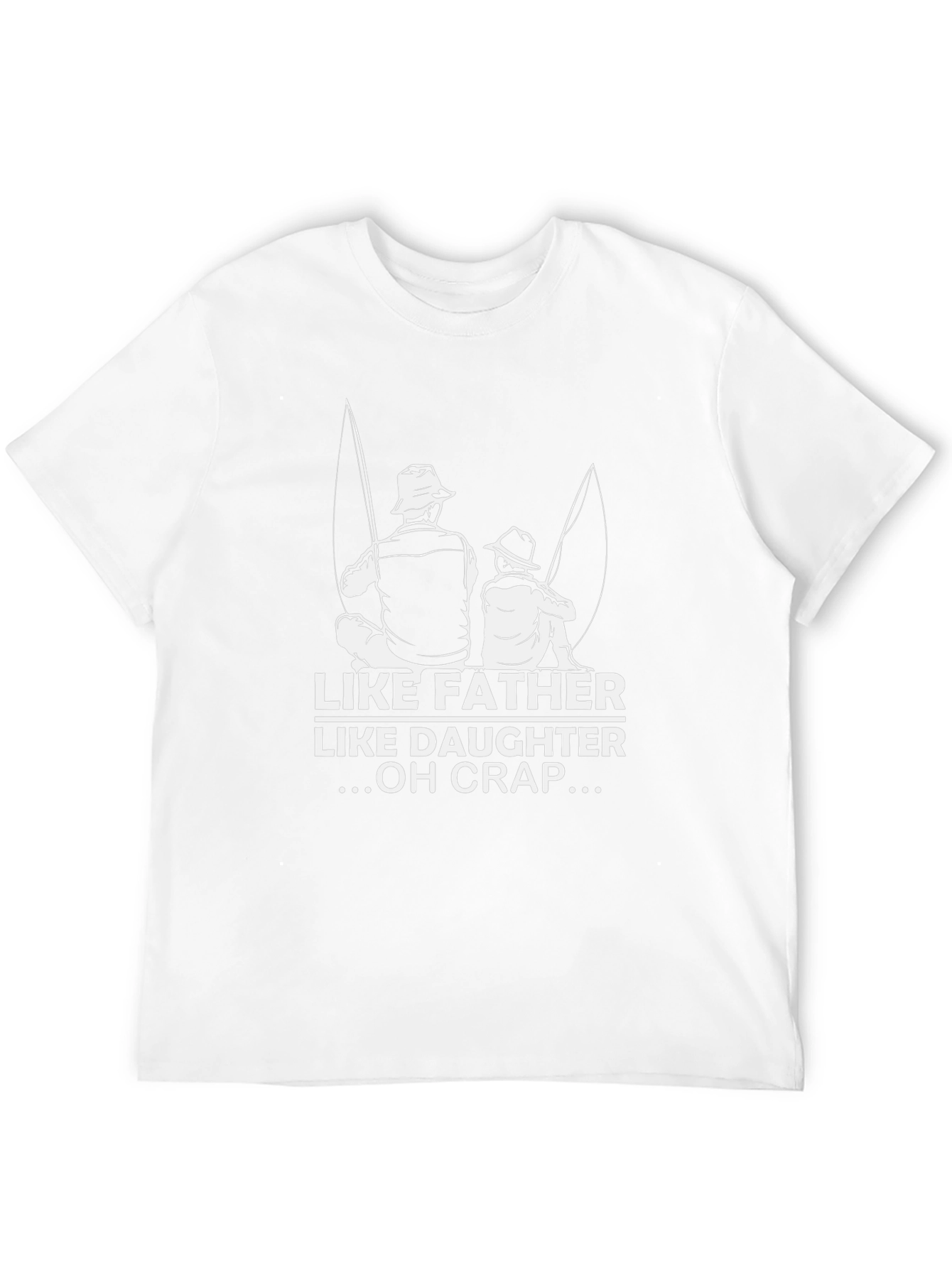 Like Father Like Daughter Fishing Black T-Shirt