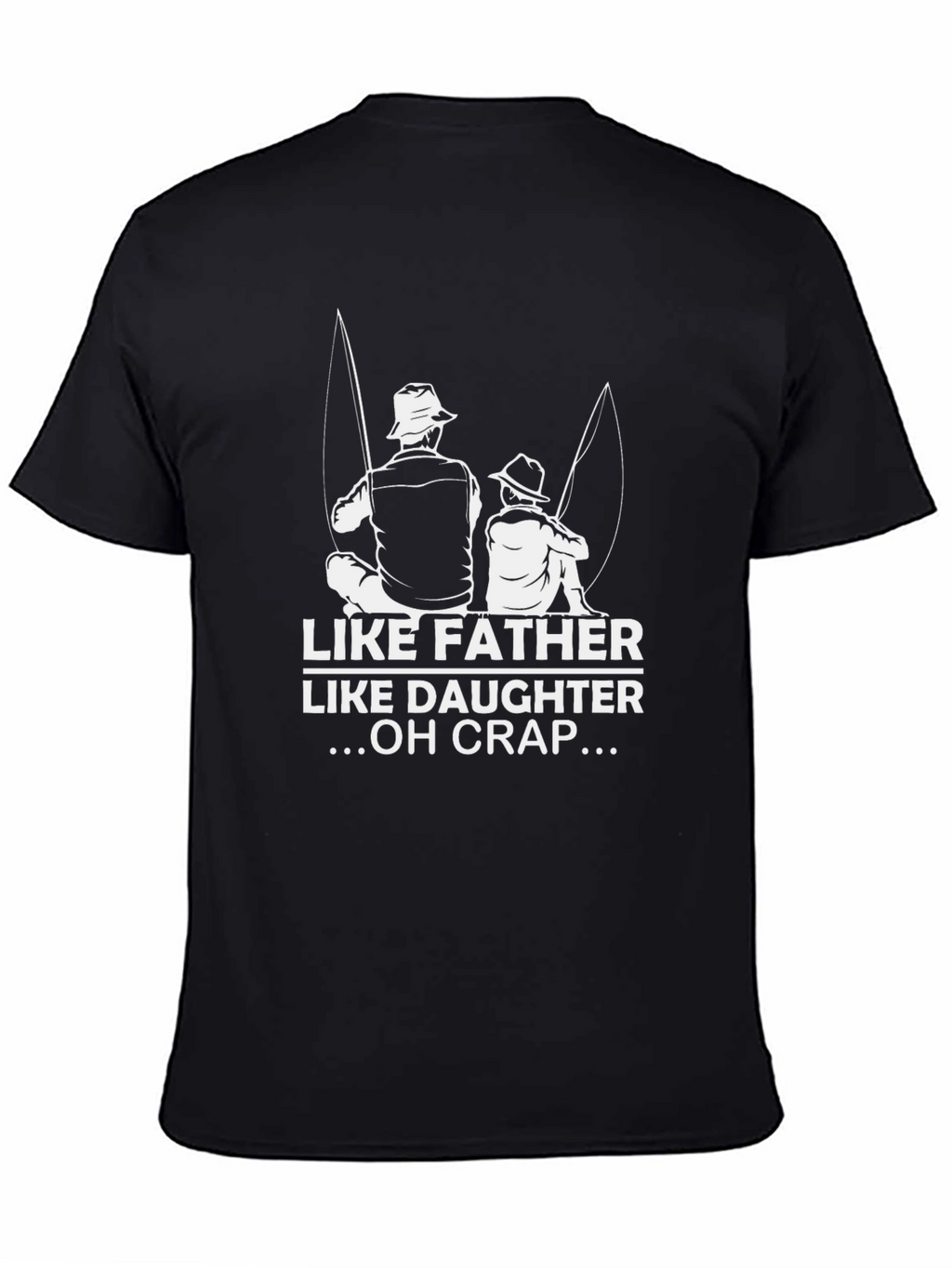 Like Father Like Daughter Fishing Black T-Shirt