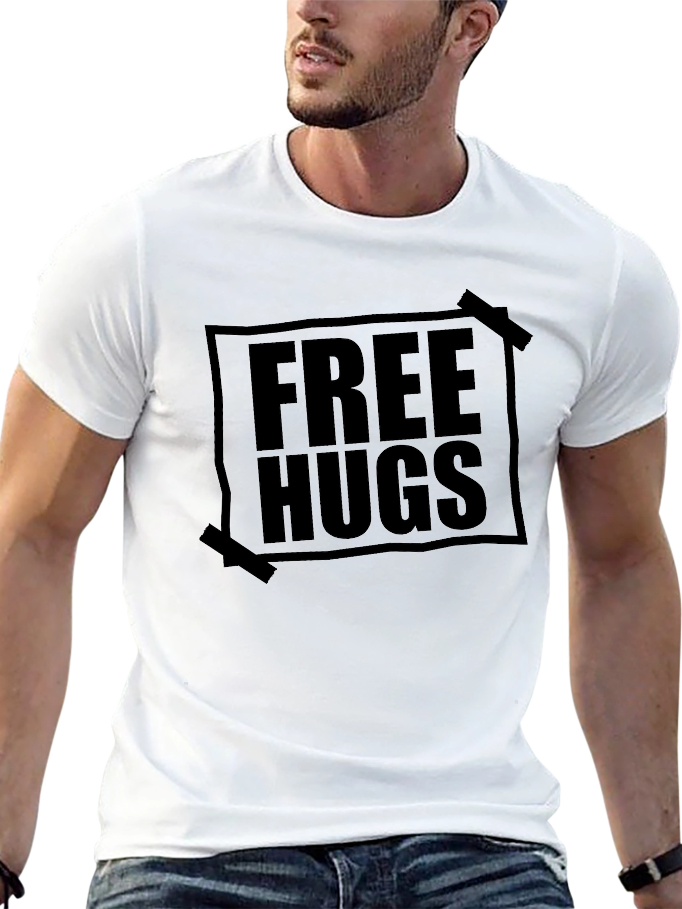 Free Hugs Graphic Tee - Soft Cotton Blend