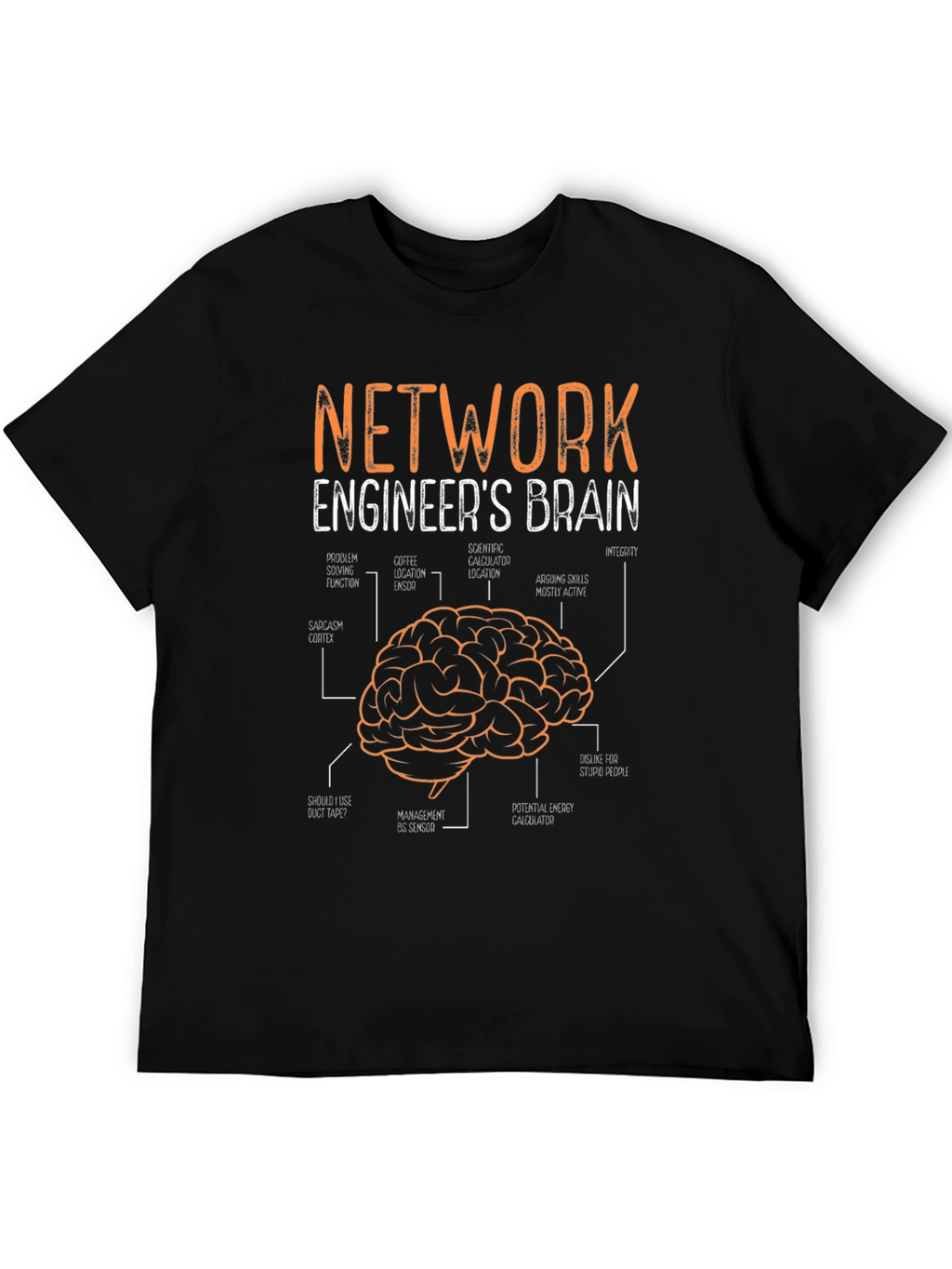 Network Engineers Brain Diagram T-Shirt