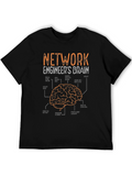 Network Engineers Brain Diagram T-Shirt