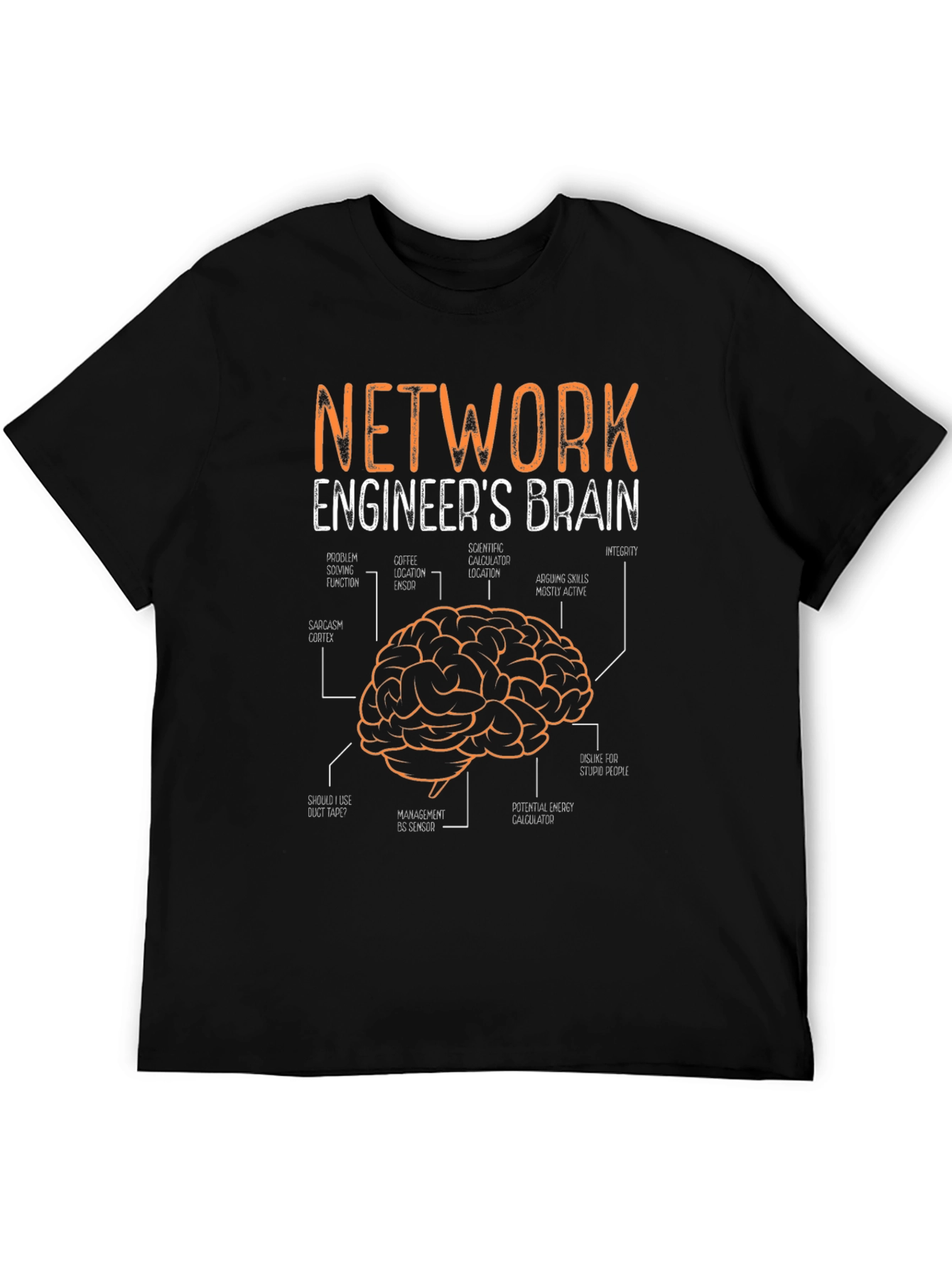 Network Engineers Brain Diagram T-Shirt