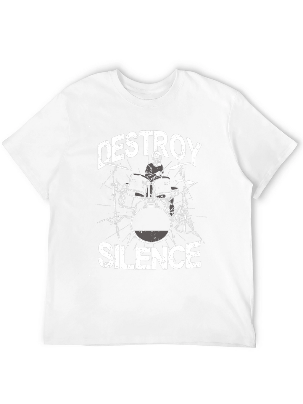 Destroy Silence T-Shirt: Drummer Skeleton Tee