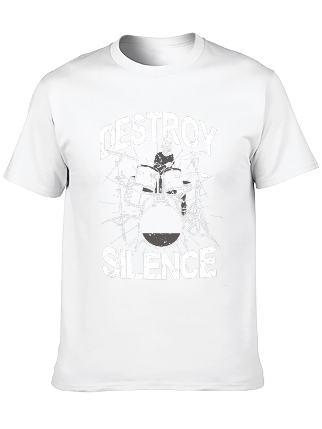 Destroy Silence T-Shirt: Drummer Skeleton Tee