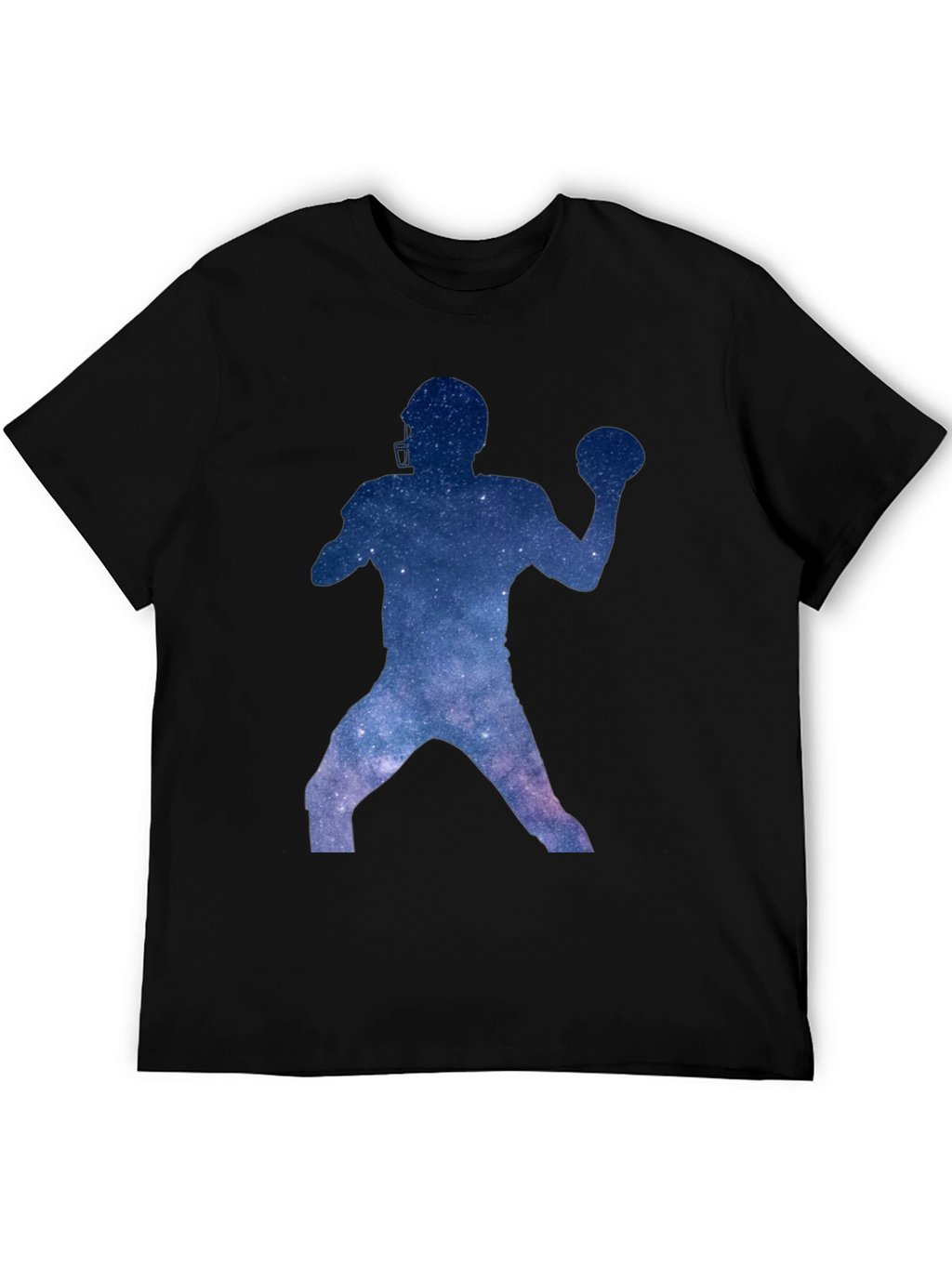 Galaxy Football Player Graphic Tee - Black