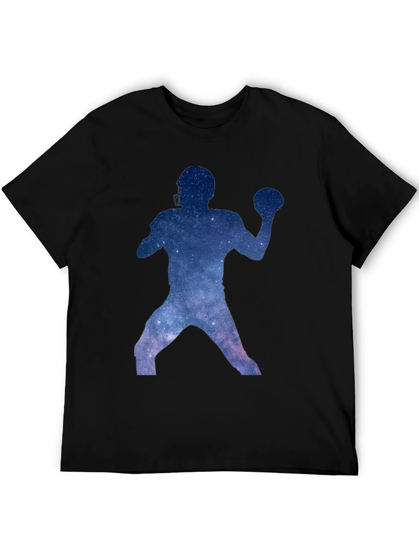 Galaxy Football Player Graphic Tee - Black