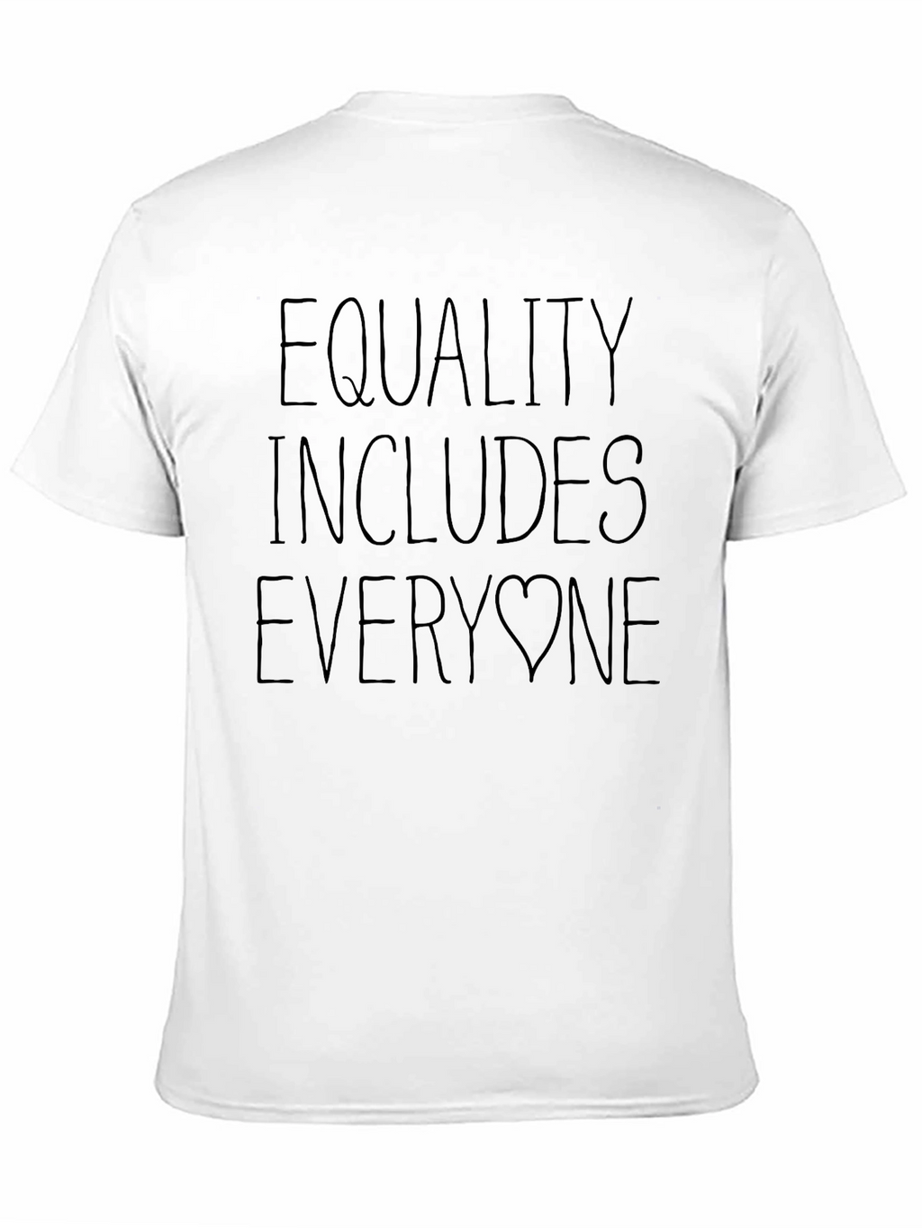 Equality Includes Everyone Black Graphic T-Shirt