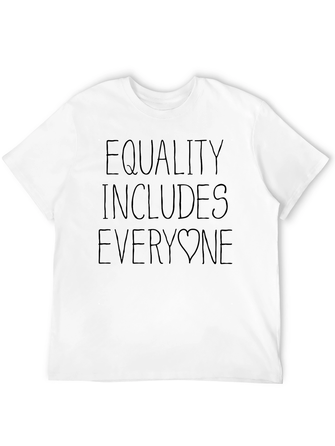 Equality Includes Everyone Black Graphic T-Shirt