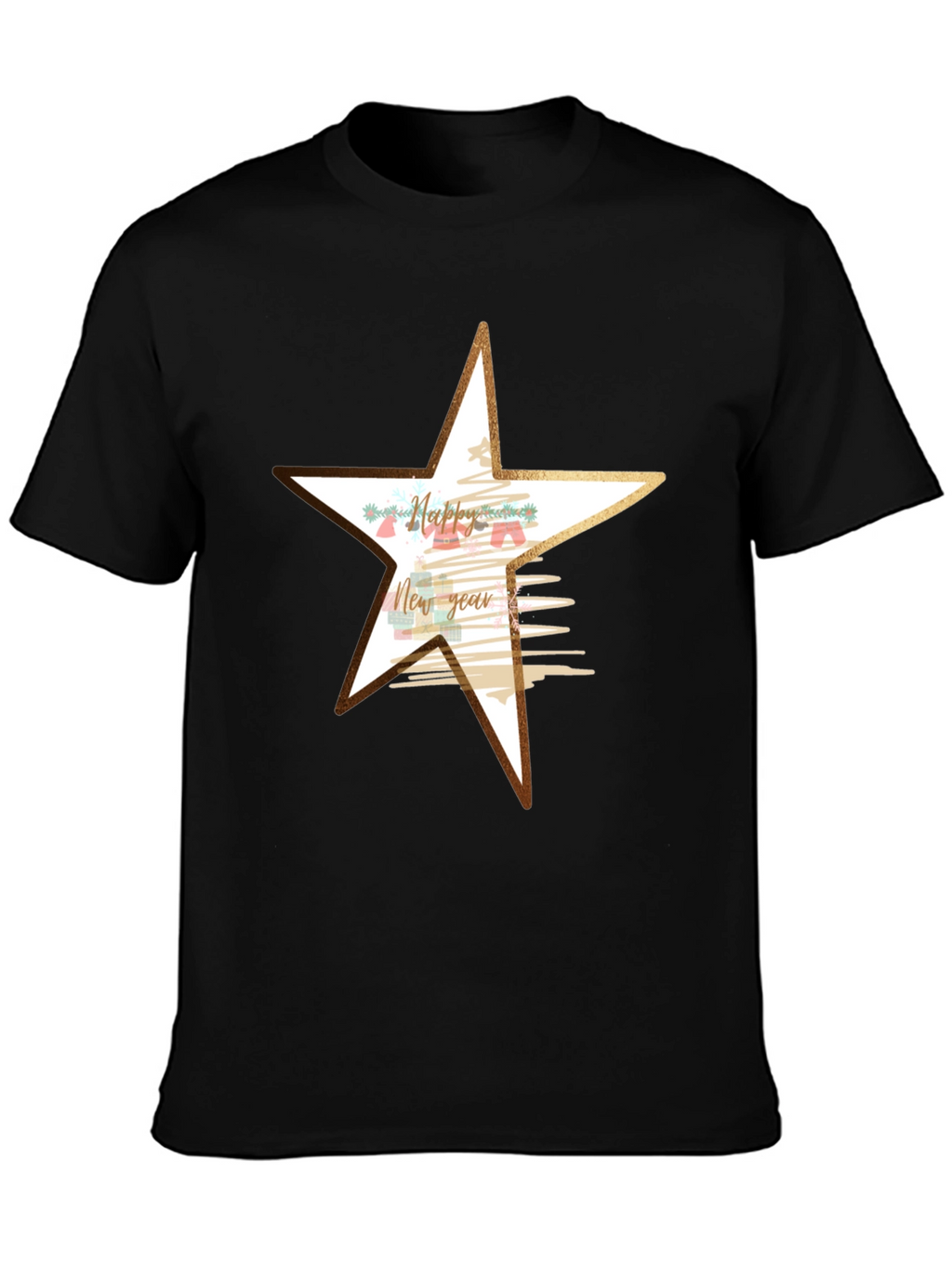 Festive New Year Star Graphic Tee