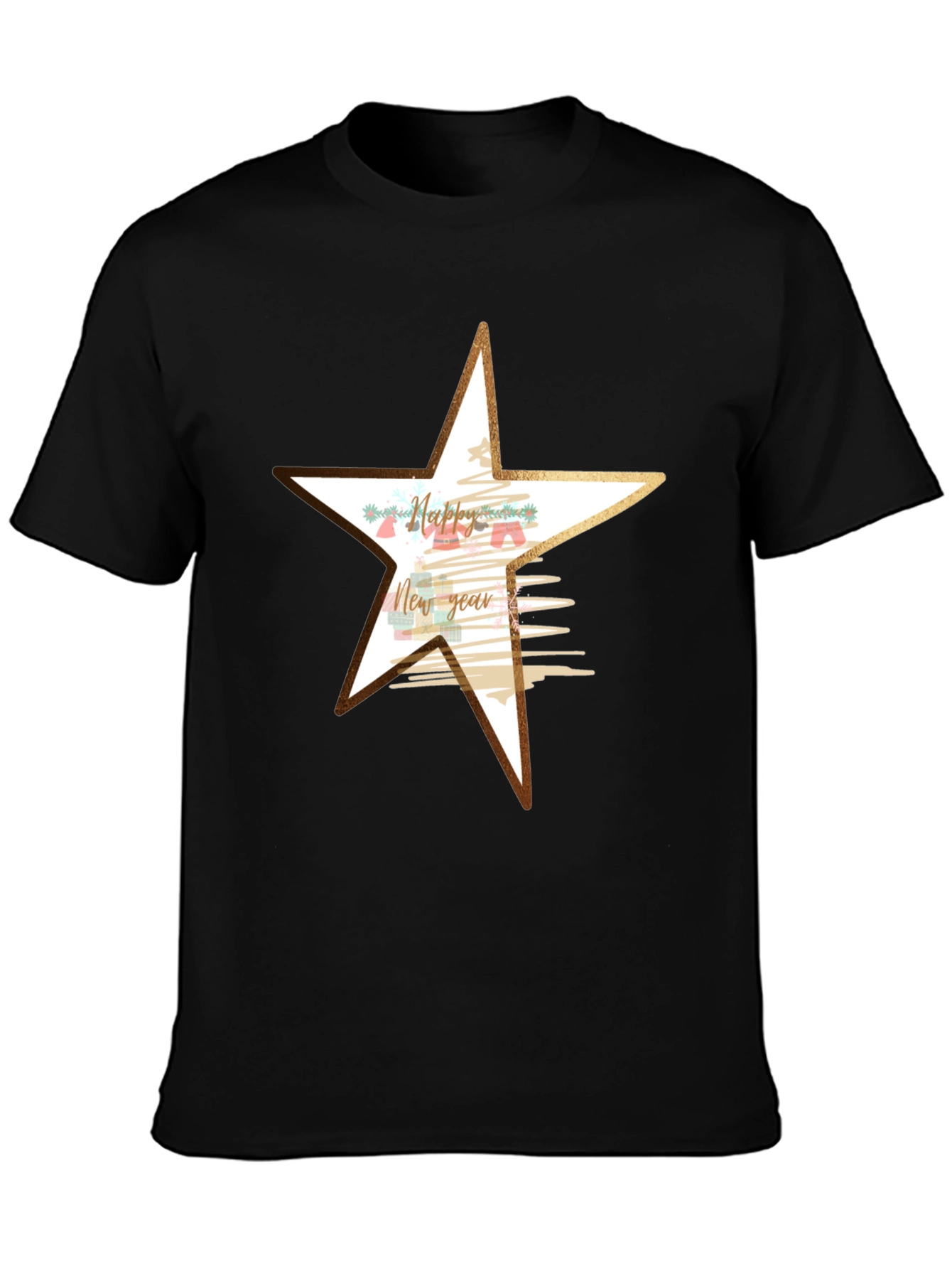 Festive New Year Star Graphic Tee
