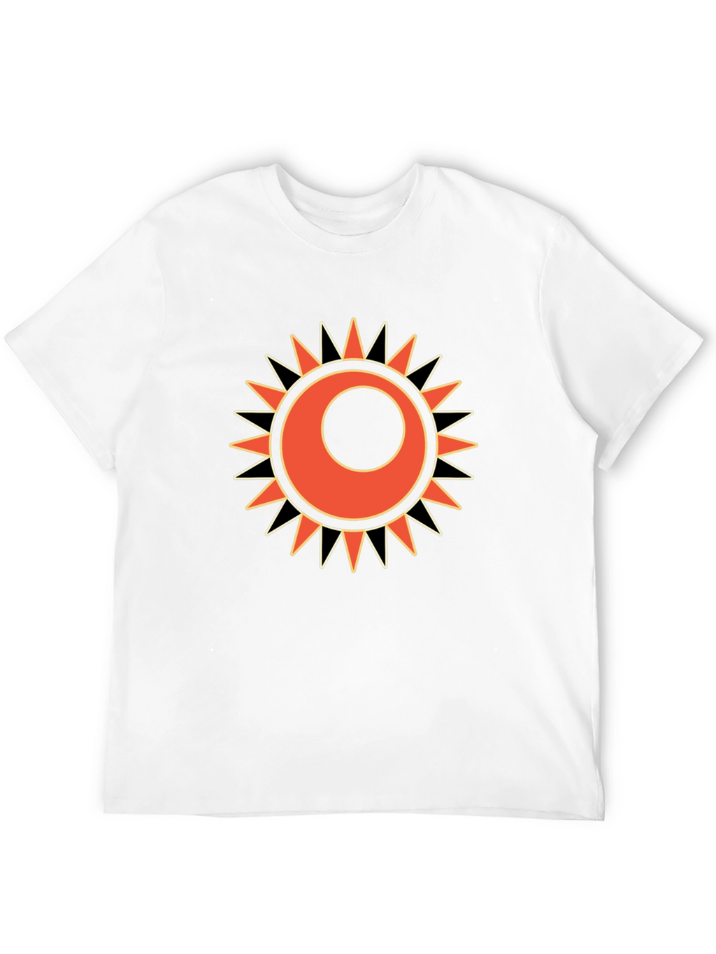Sun Graphic Print Black T-Shirt