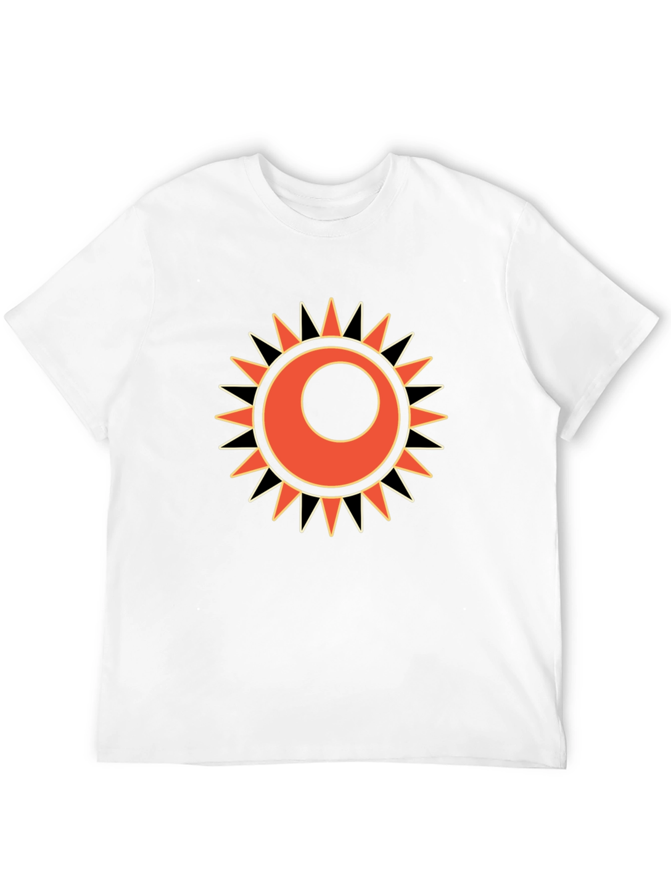 Sun Graphic Print Black T-Shirt