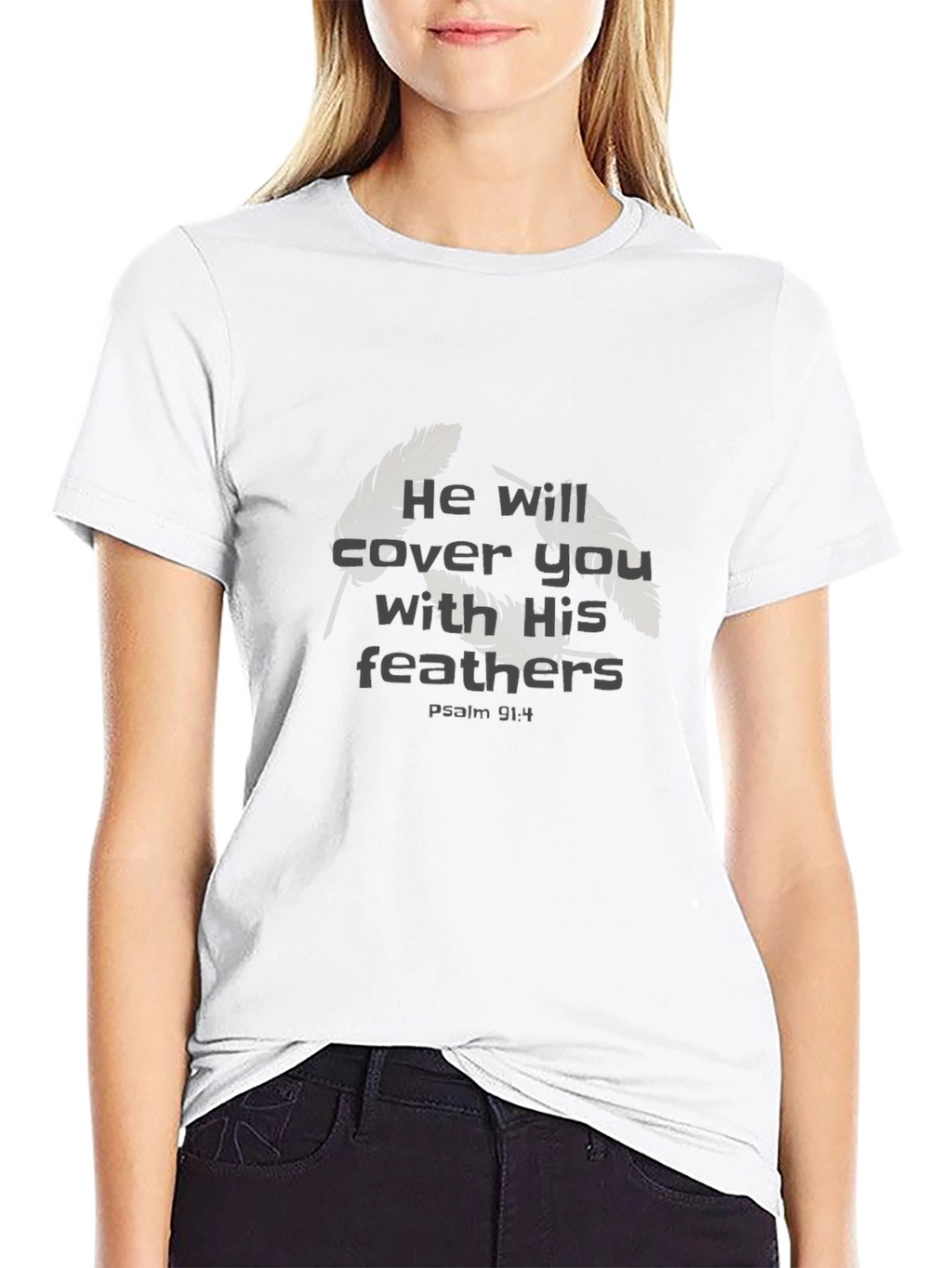 Faith-Inspired Feather Graphic Tee