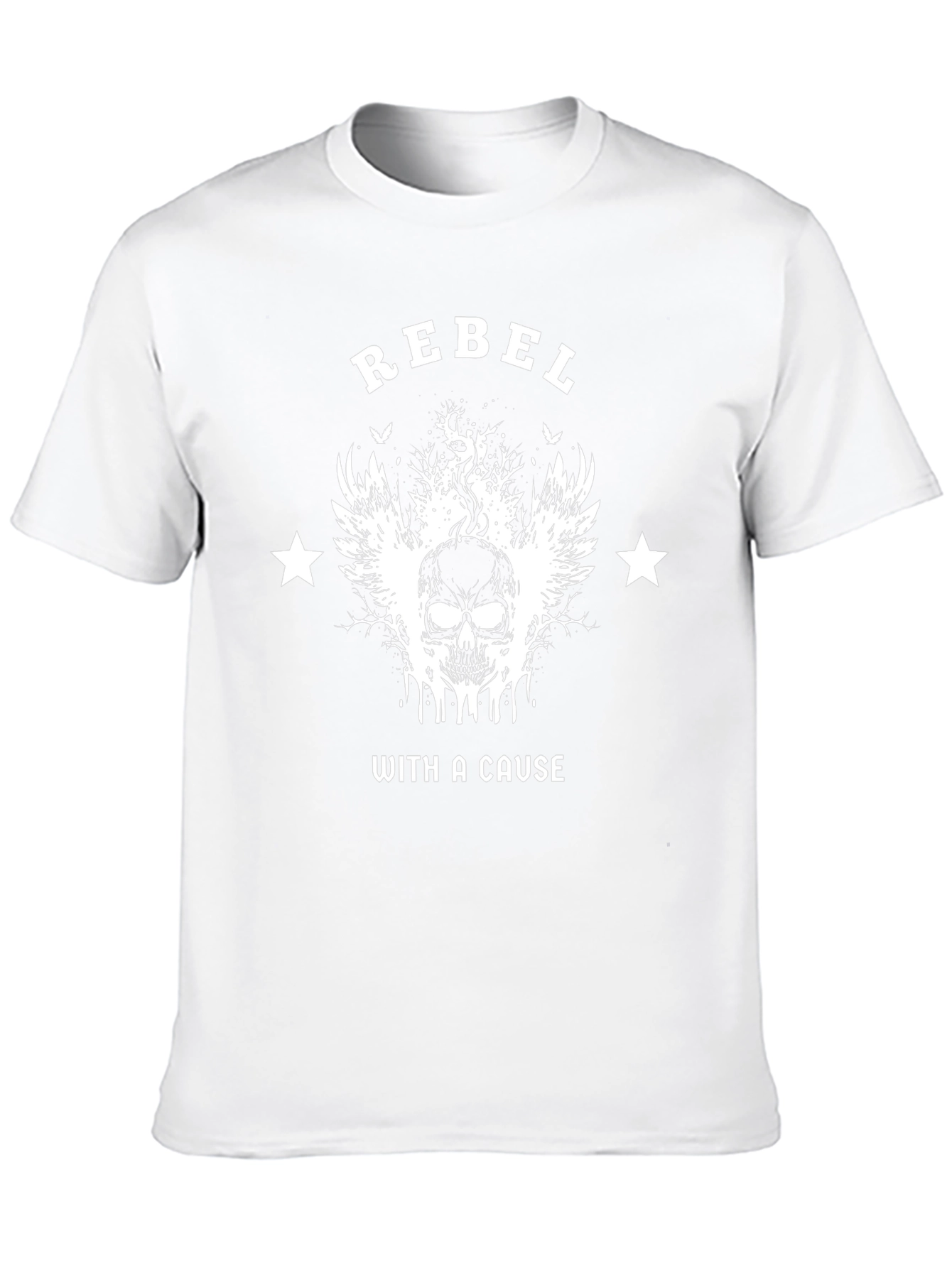Rebel Skull Graphic T-Shirt - Mens Black Tee