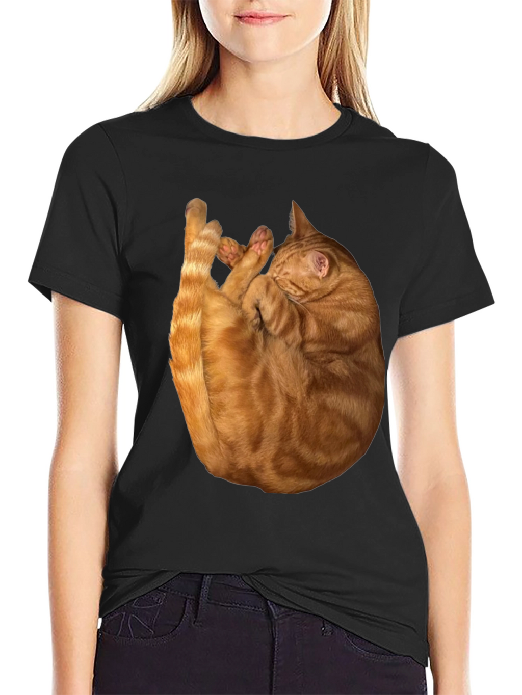 Cat Nap Graphic T-Shirt - Soft & Stylish