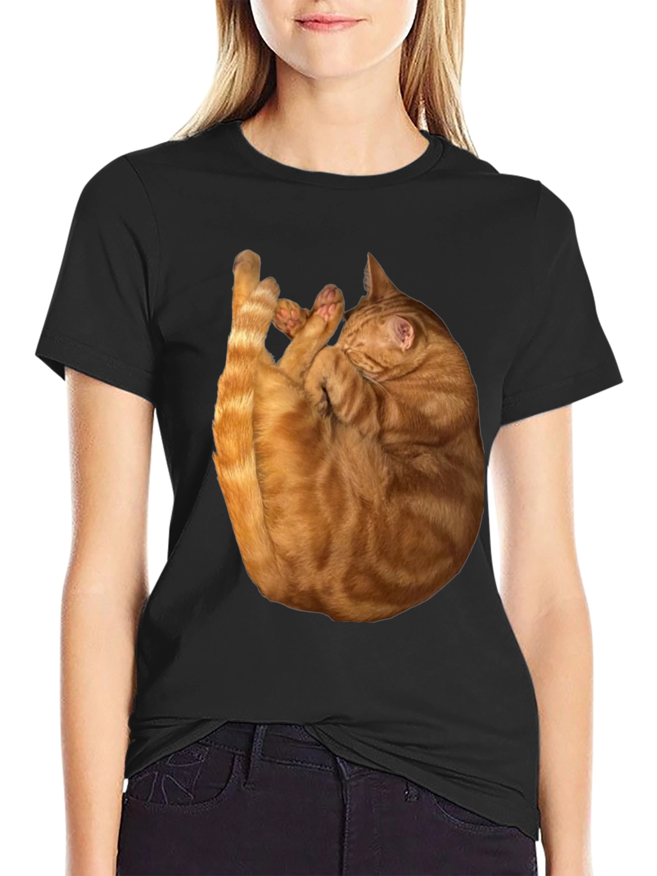 Cat Nap Graphic T-Shirt - Soft & Stylish