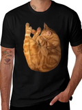 Cat Nap Graphic T-Shirt - Soft & Stylish