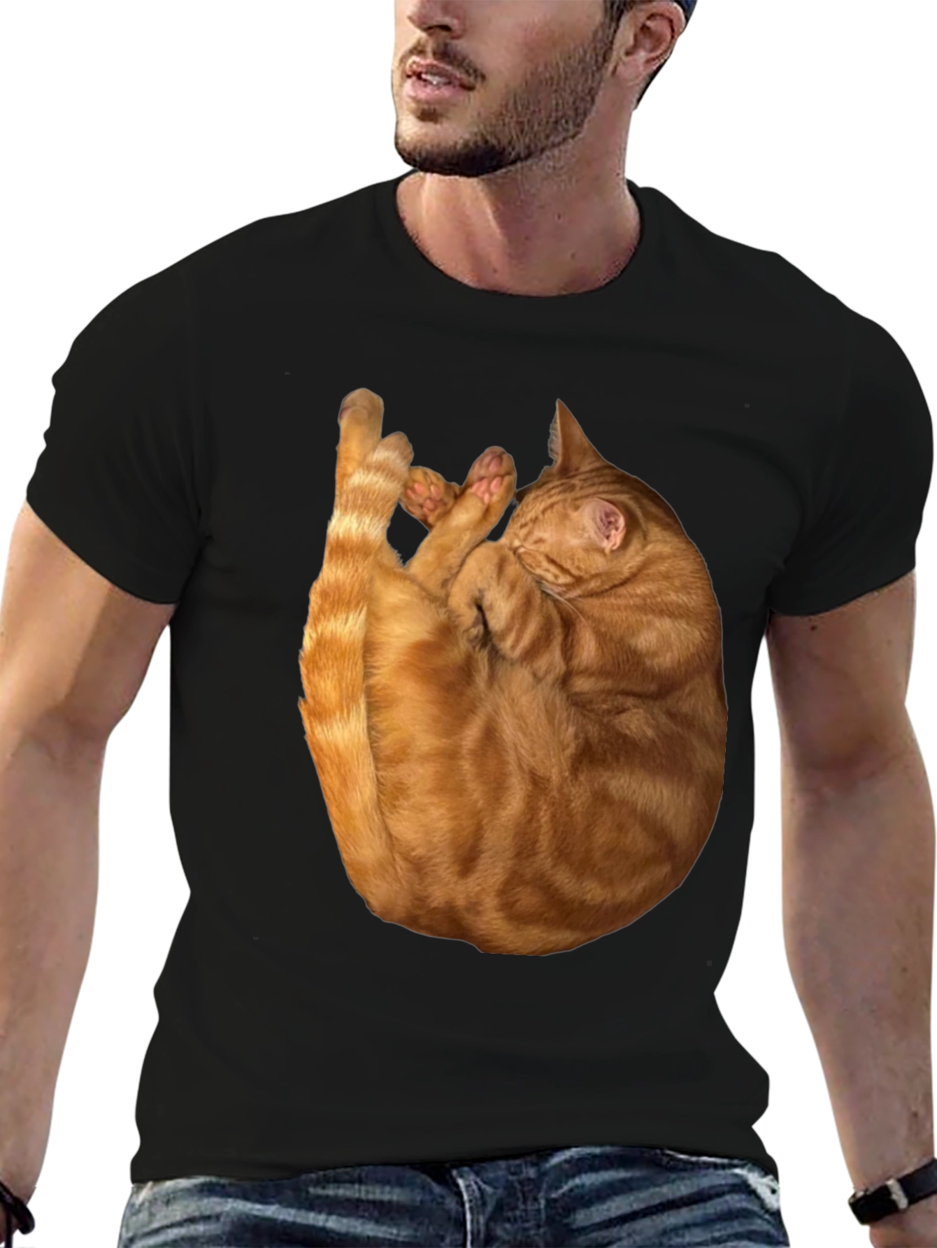 Cat Nap Graphic T-Shirt - Soft & Stylish