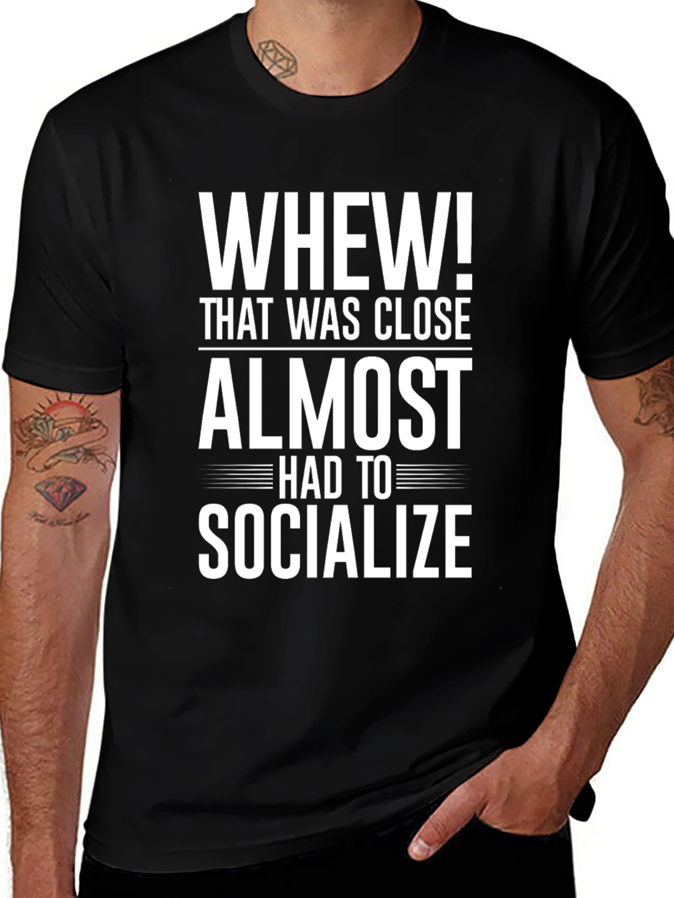 Whew! Socialize Graphic Tee - Introvert T-Shirt